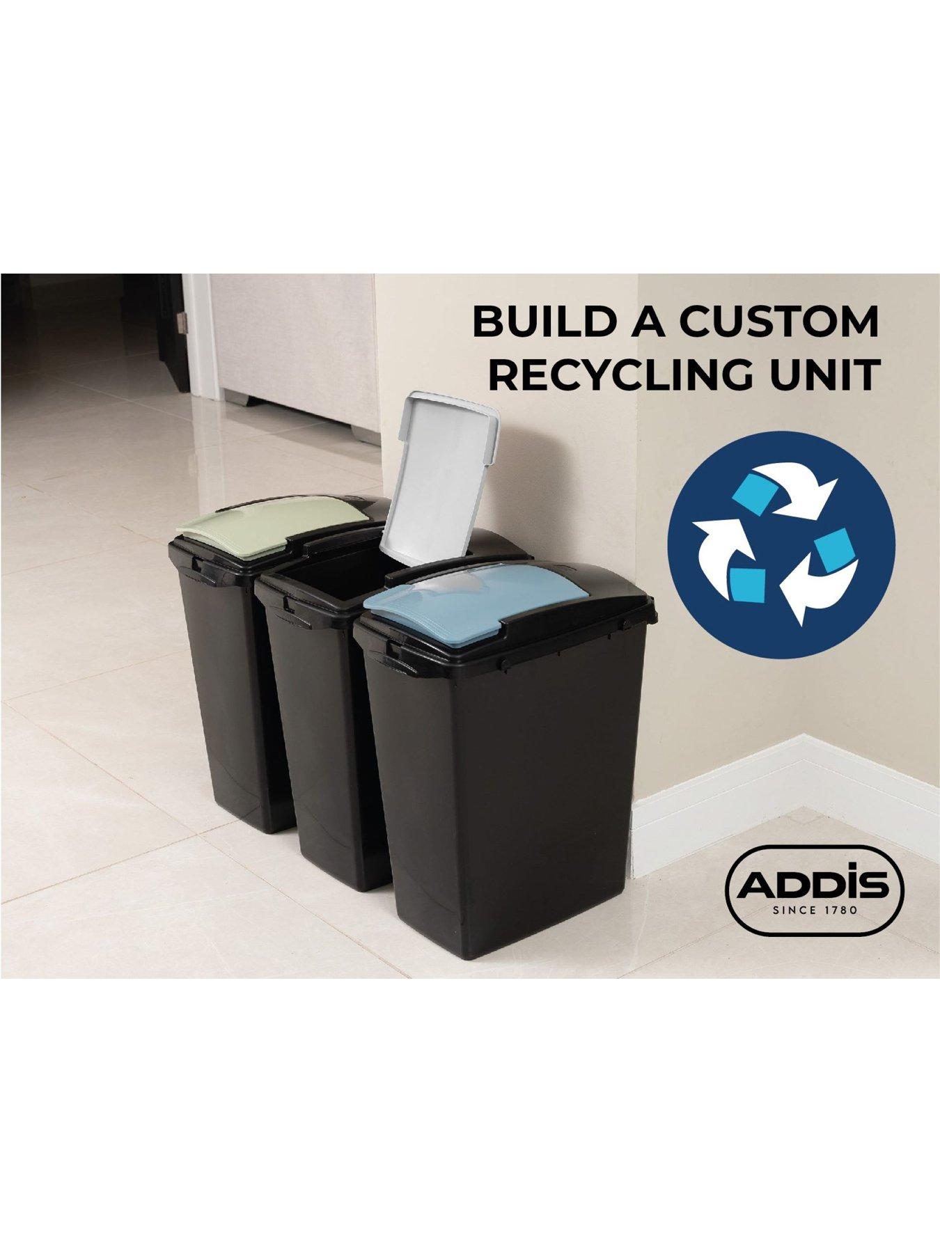 Image 4 of 8 of Addis Set of 3 40ltr Recycling Bins - Green