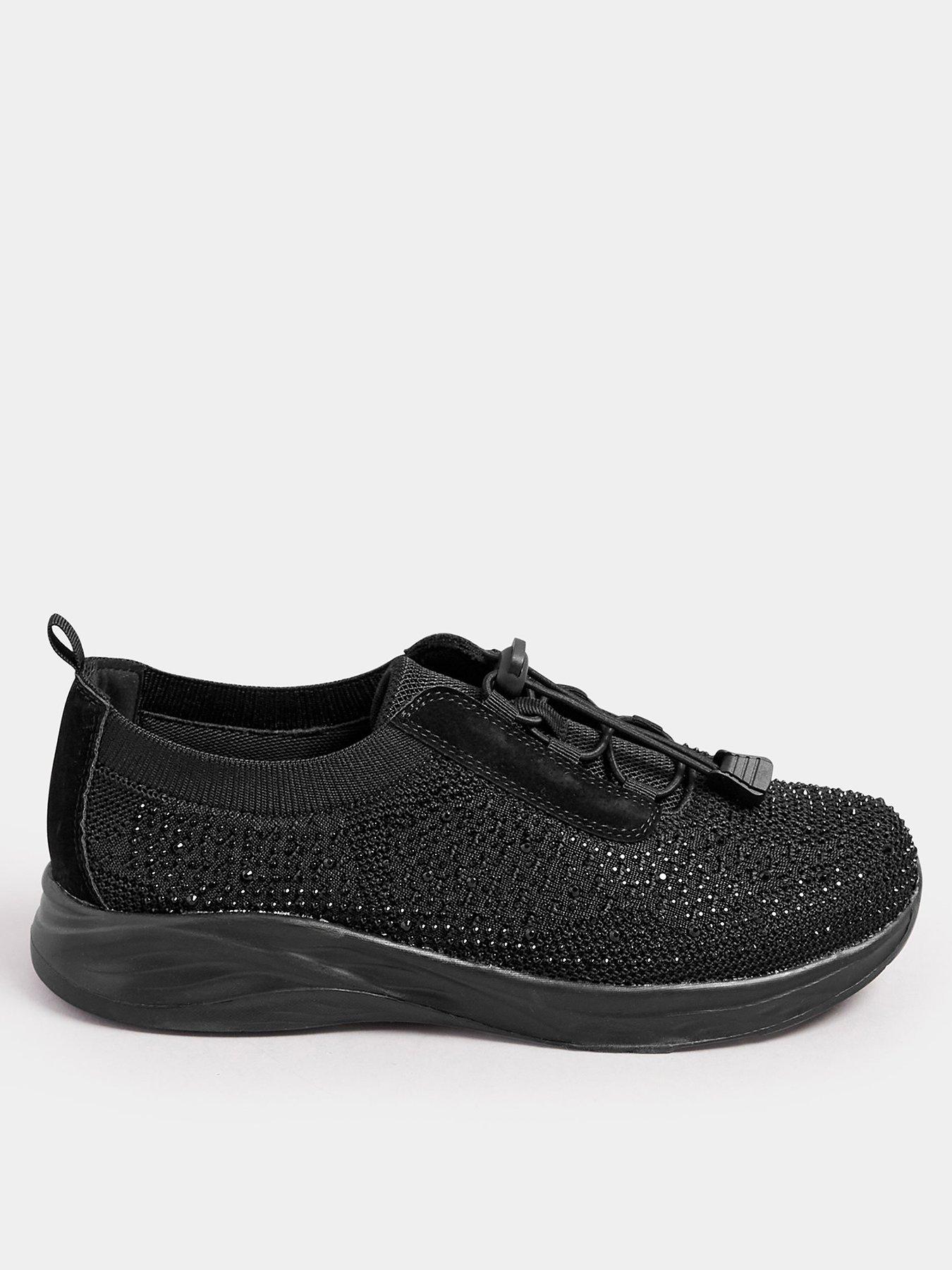 undefined Extra Wide Fit Diamante Toggle Trainer