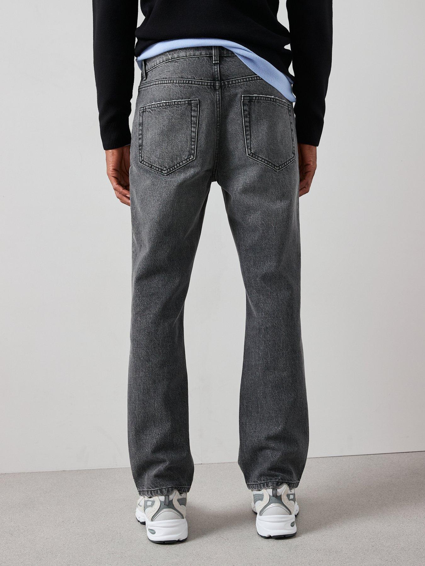 Image 2 of 7 of The Very Collection Straight Fit Jeans With Stretch - Washed Black