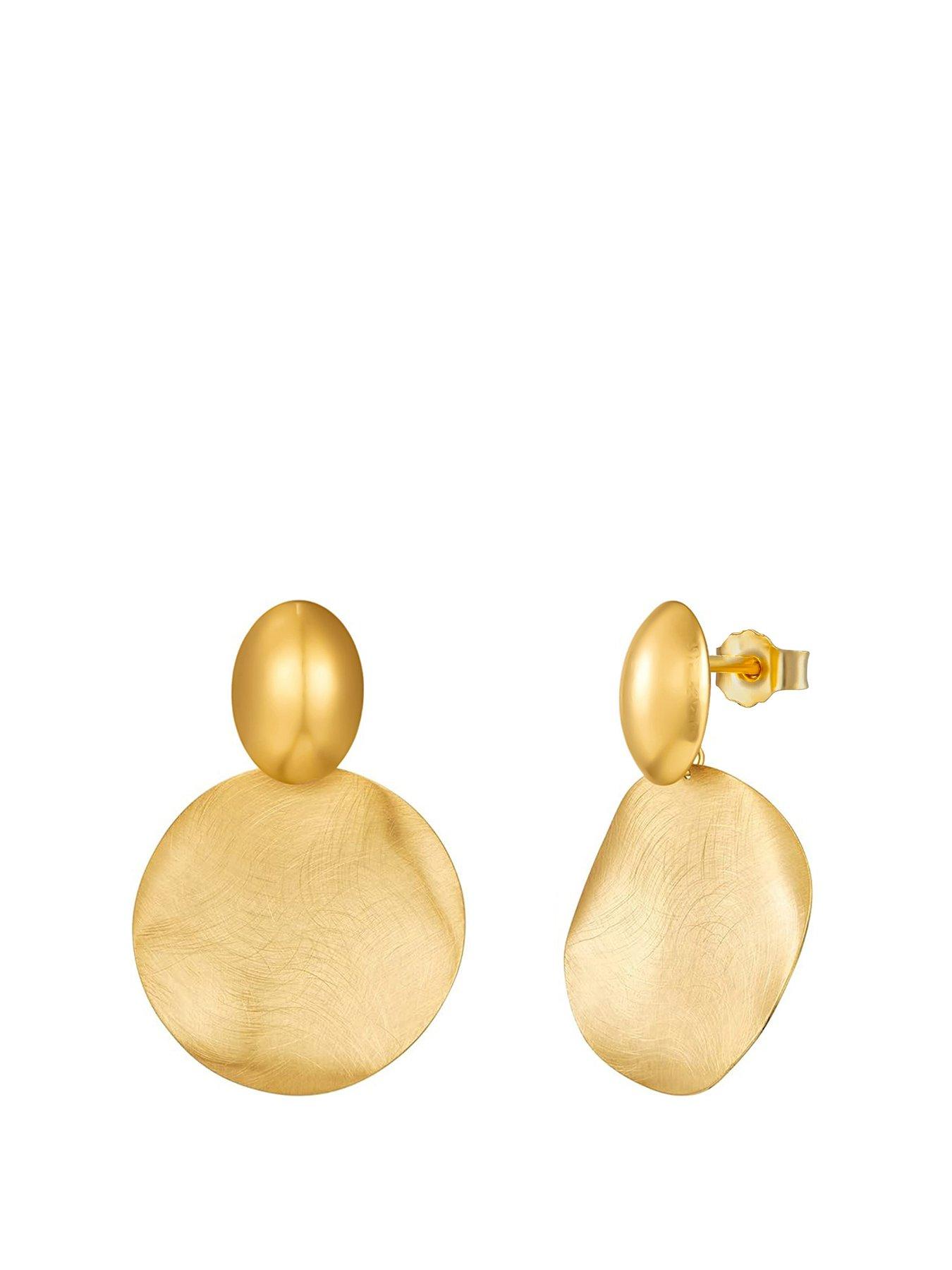undefined Geometric Statement Drop Earrings