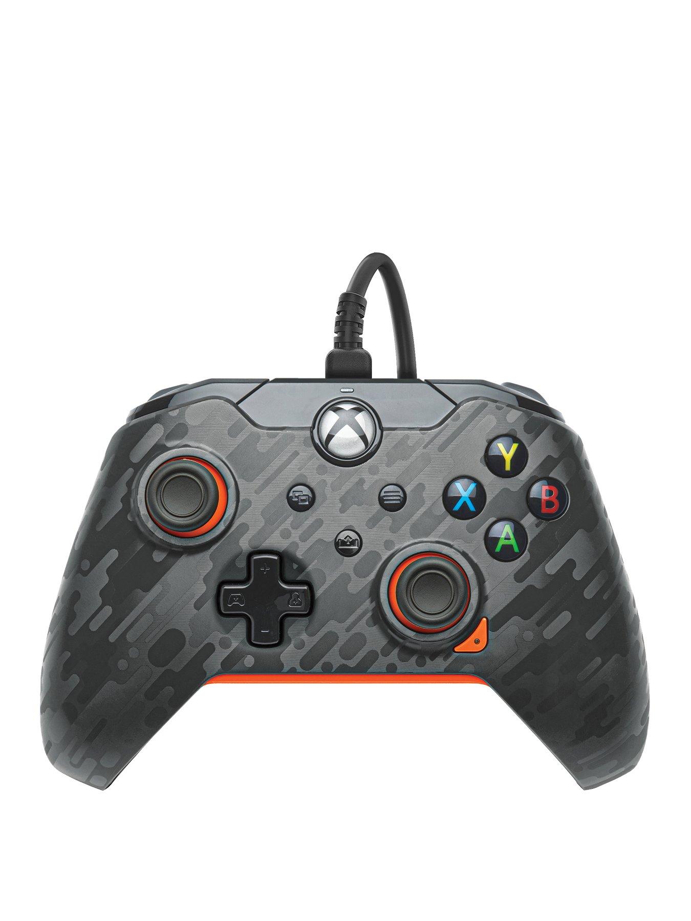 Image of pdp Wired Controller - Xbox Series X - Atomic Carbon (Grey/Orange Camo)