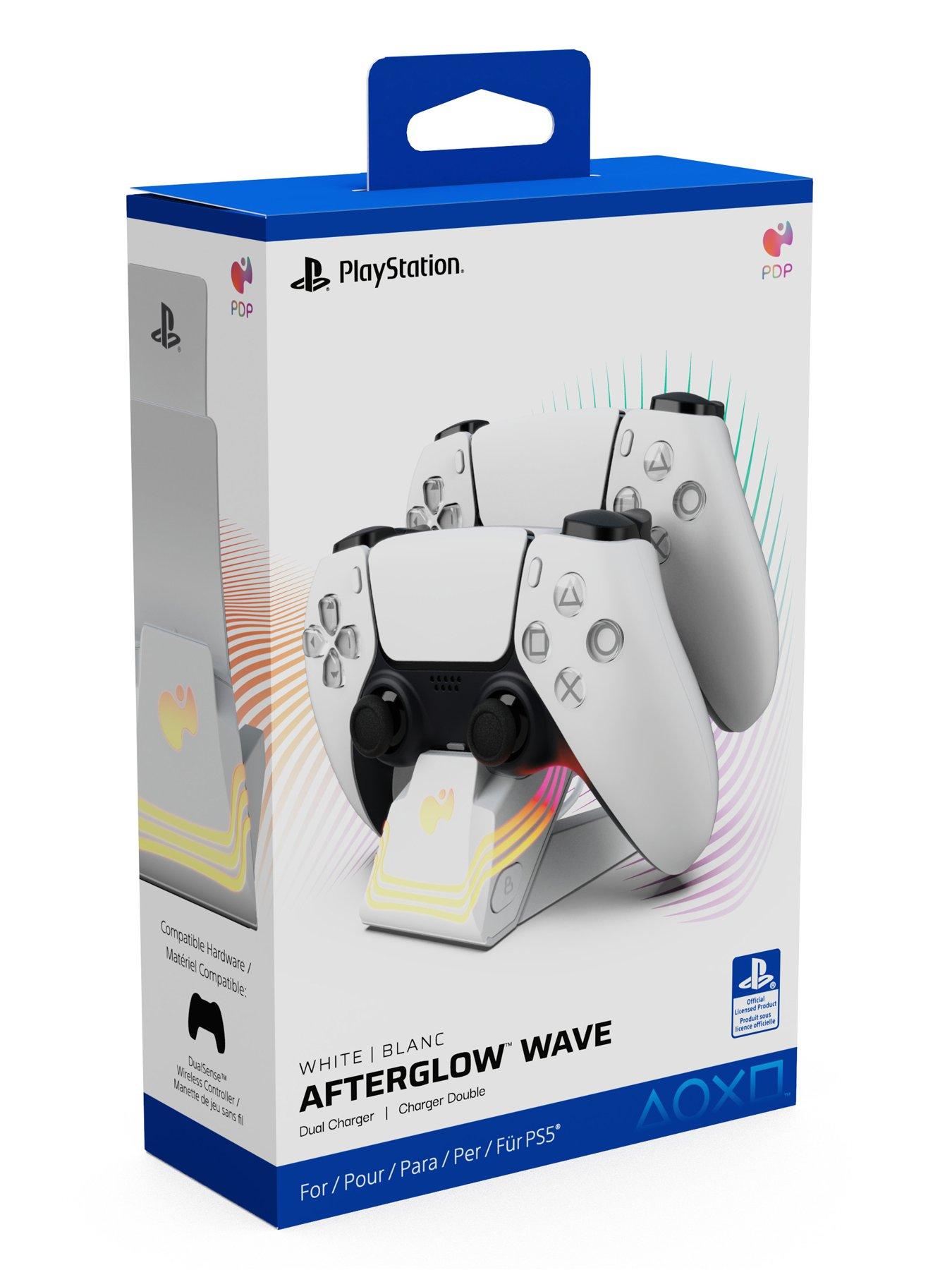 Image 6 of 6 of pdp PS5 Afterglow Wave Charger - White