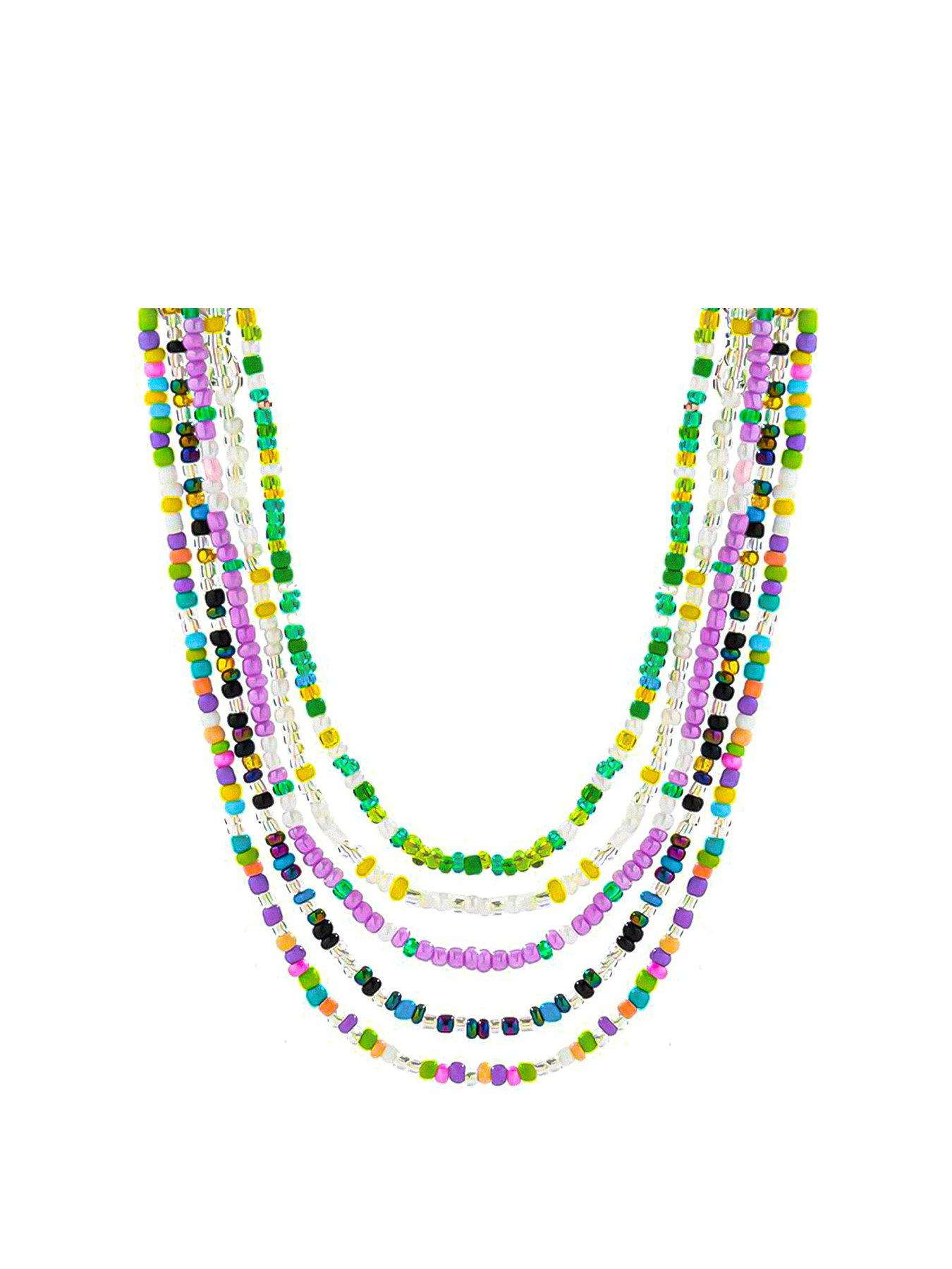 undefined Layered Multicolour Bead Necklace