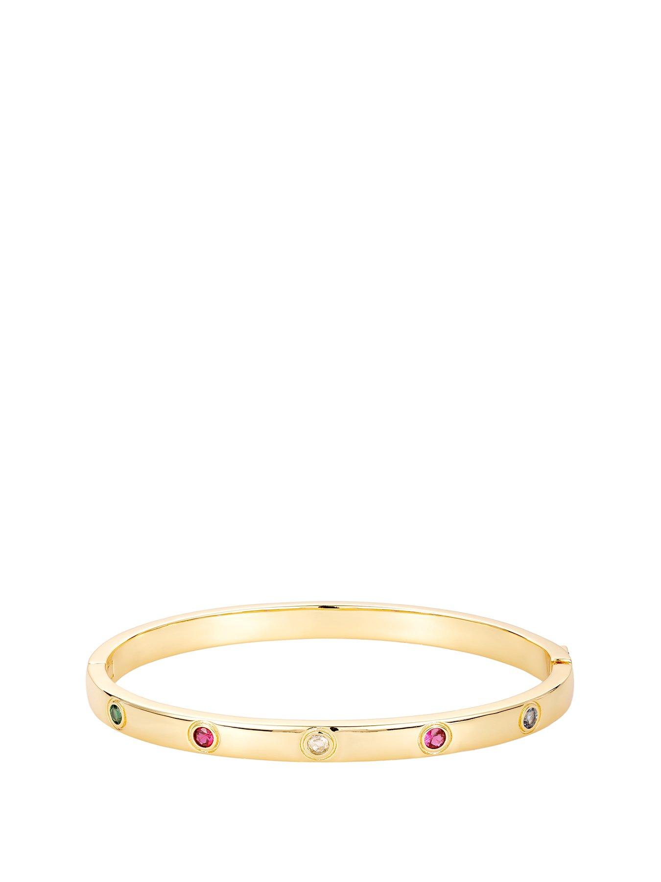 Image 1 of 5 of V by Very Gold Plated Multi CZ Bangle