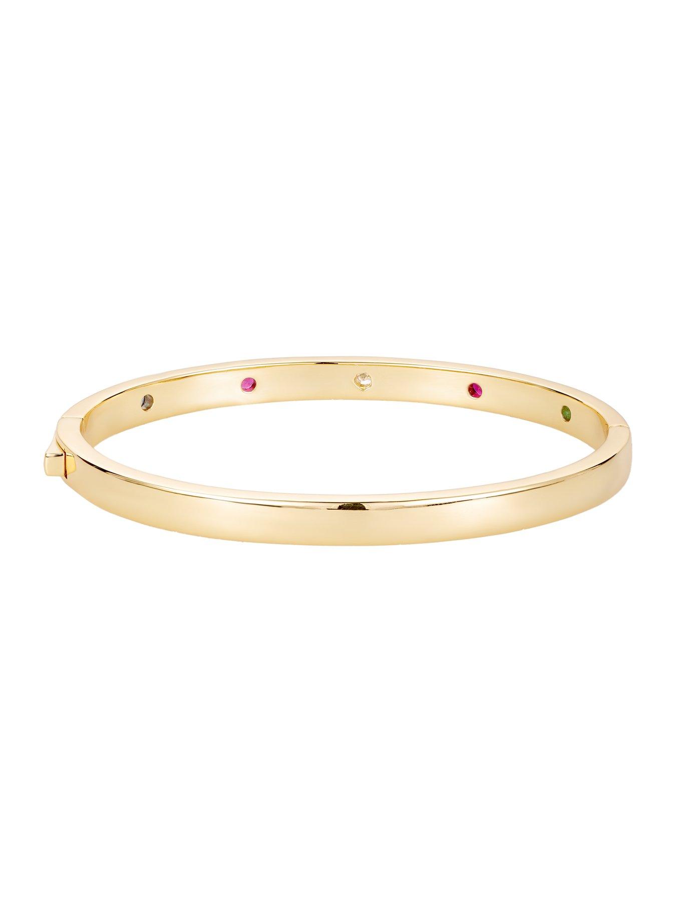Image 4 of 5 of V by Very Gold Plated Multi CZ Bangle