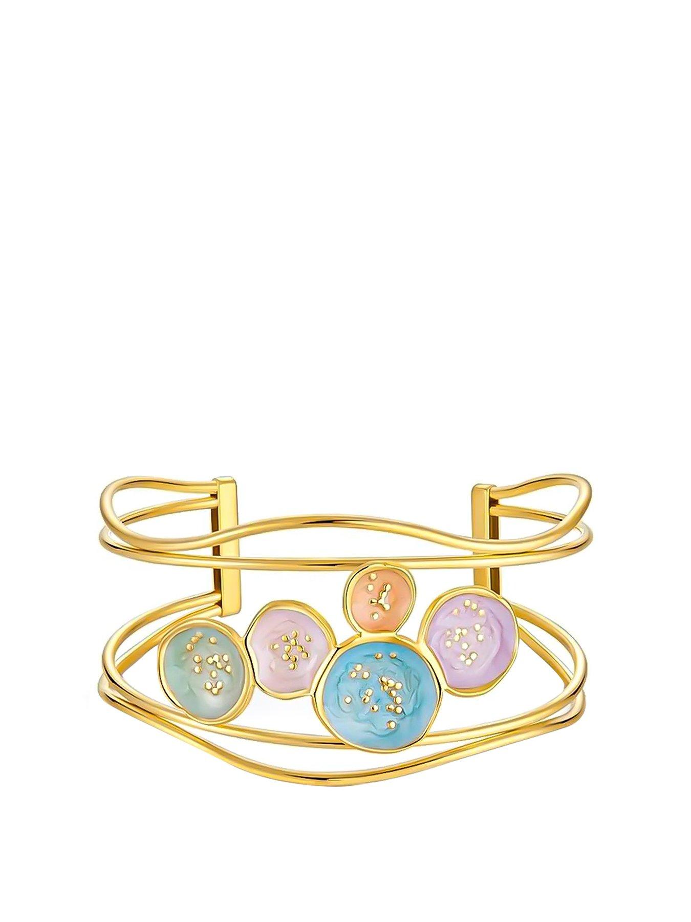 undefined Gold Plated Colorful Enamel Cuff Bangle