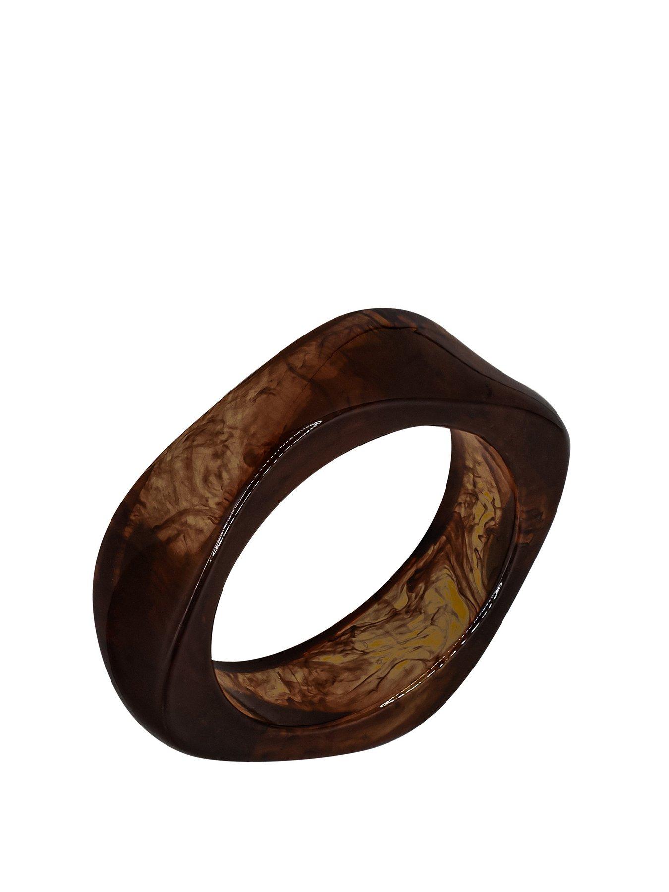 undefined Statement Brown Resin Bangle