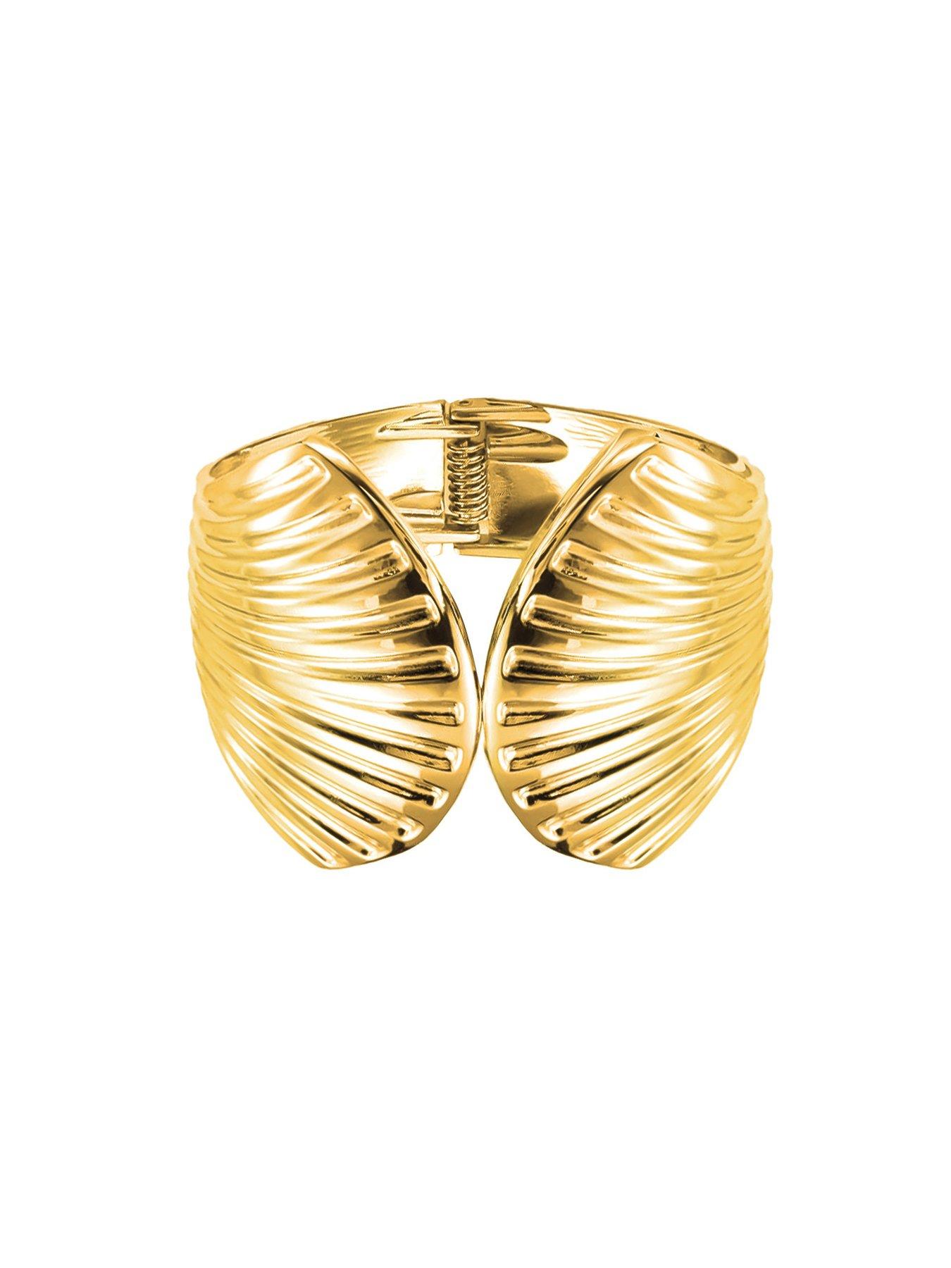 V by Very Chunky Statement Gold Plated Shell Bangle (Diameter: 60mm) | Very