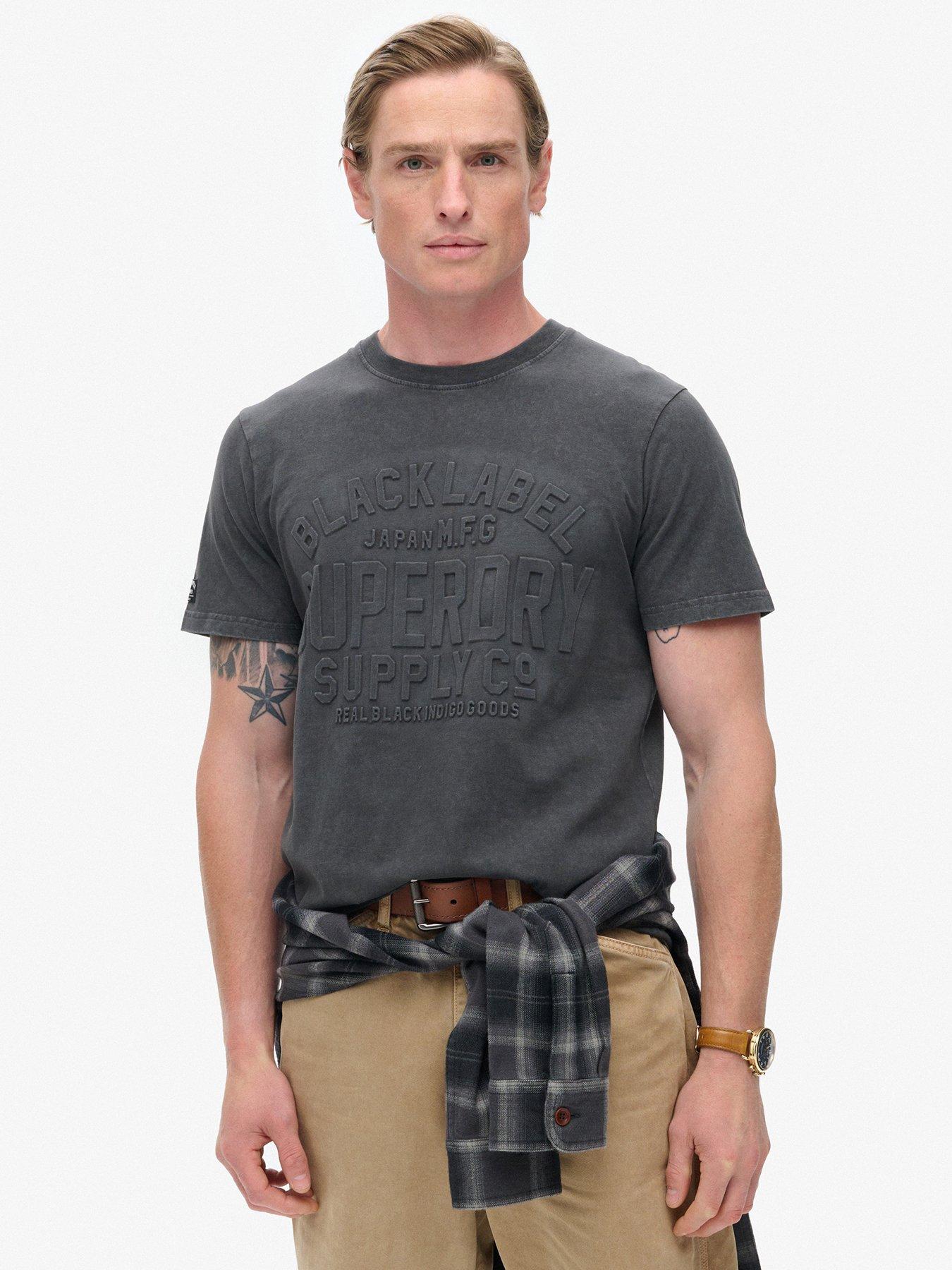 undefined Embossed Logo Short Sleeve T-Shirt - Black
