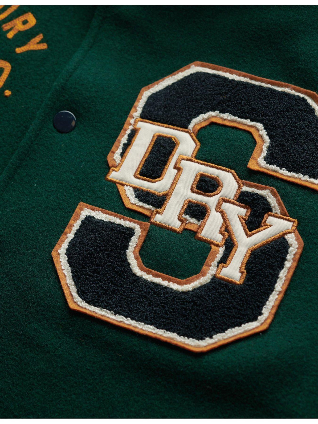 Image 6 of 6 of Superdry Collegiate Patchwork Bomber Jacket - Dark Green