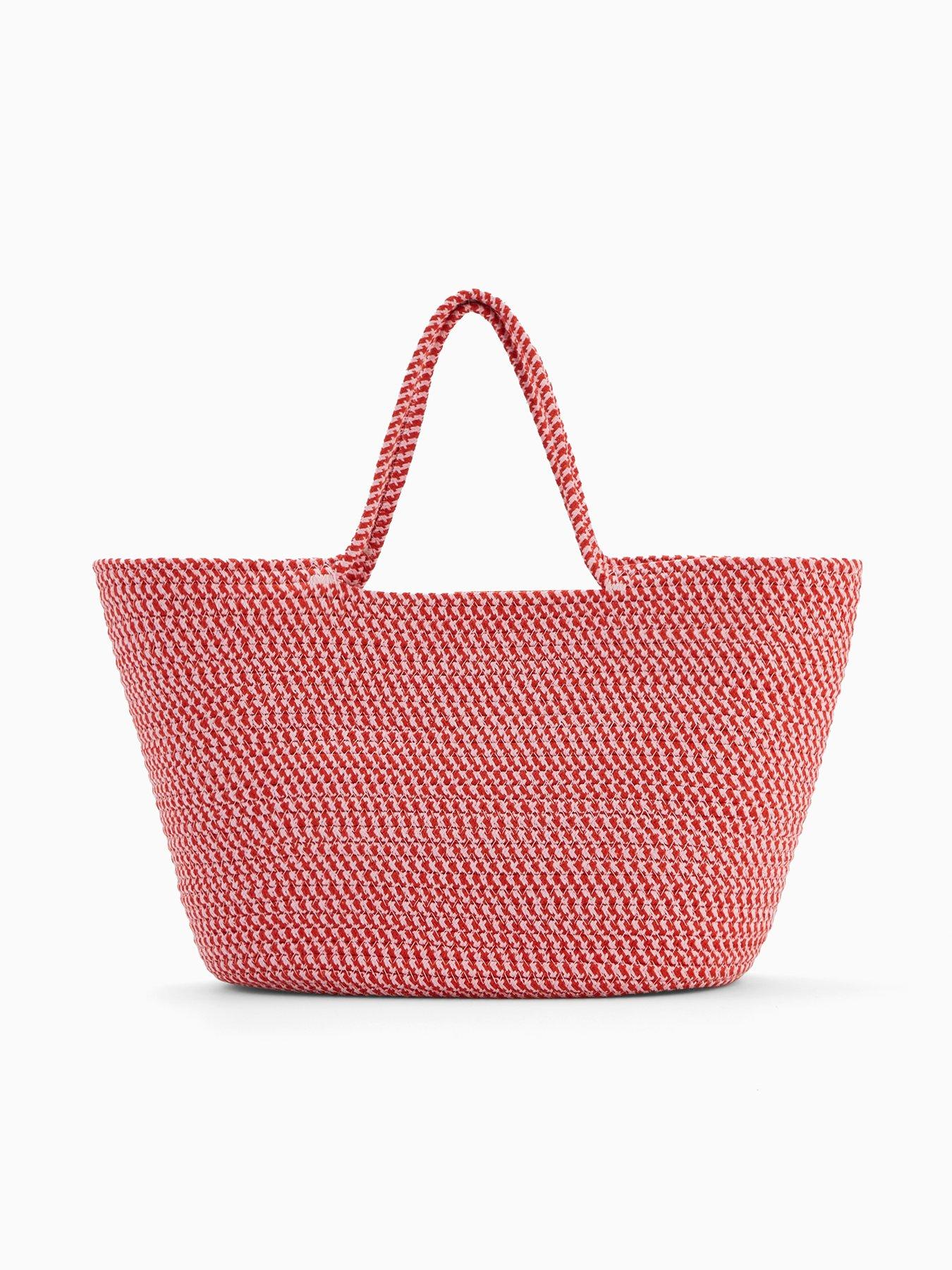 undefined Kirstine Cotton Basket Bag - Grenadine Rose
