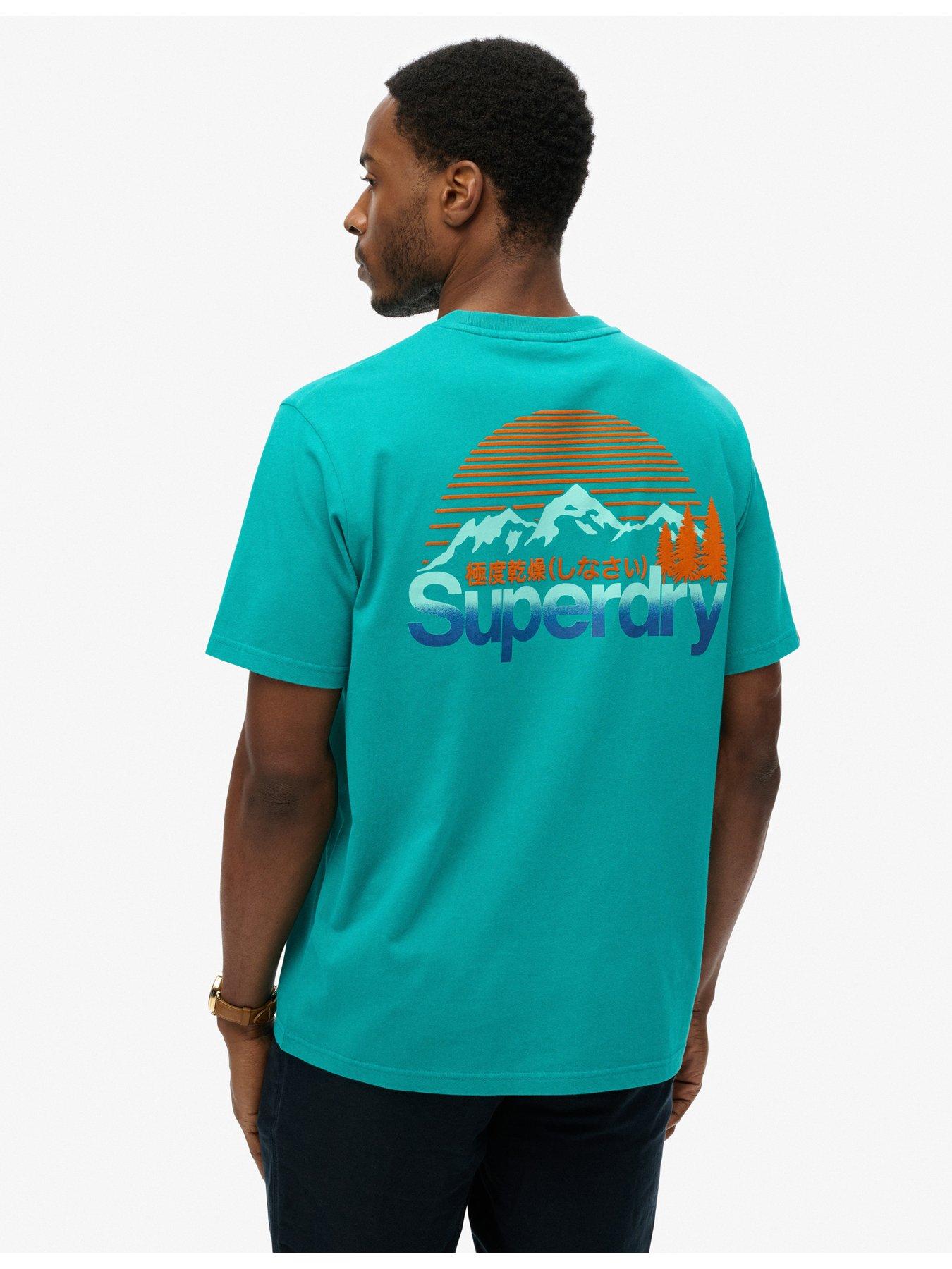 undefined Graphic Backprint Short Sleeve T-Shirt - Blue