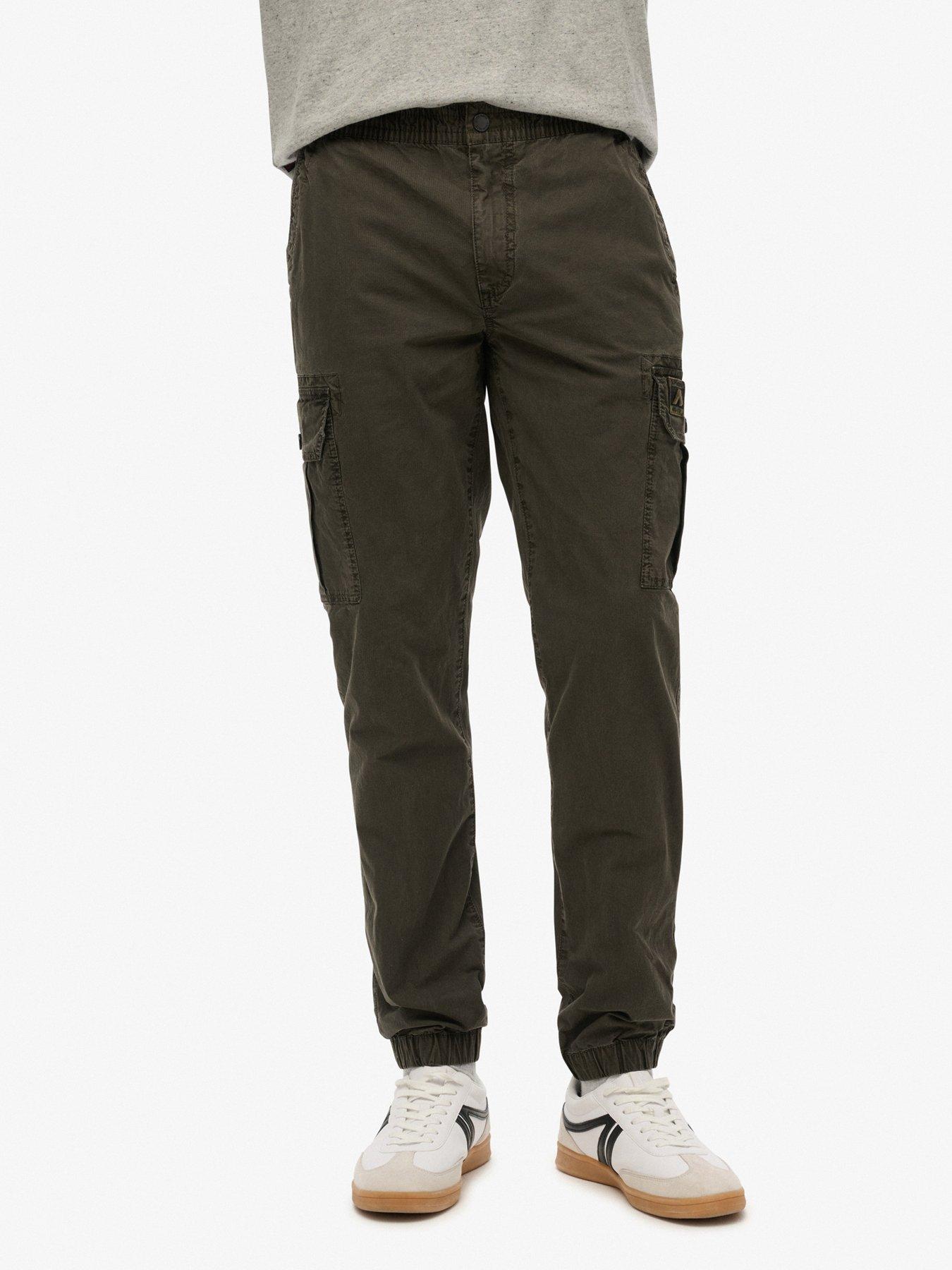 undefined Parachute Straight Fit Cargo Trousers - Dark Green
