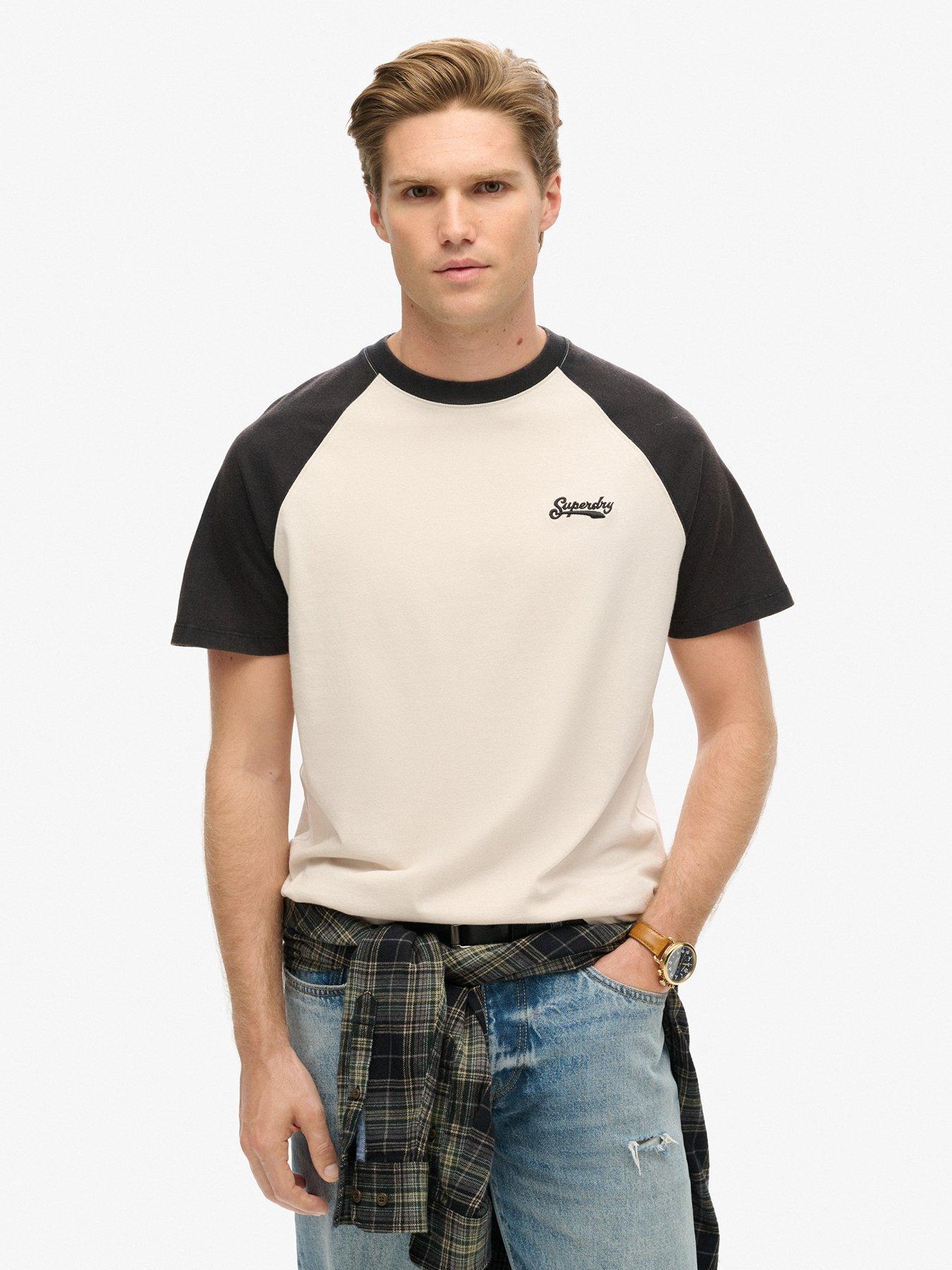 undefined Essential Logo Raglan Print Short Sleeve T-Shirt - White