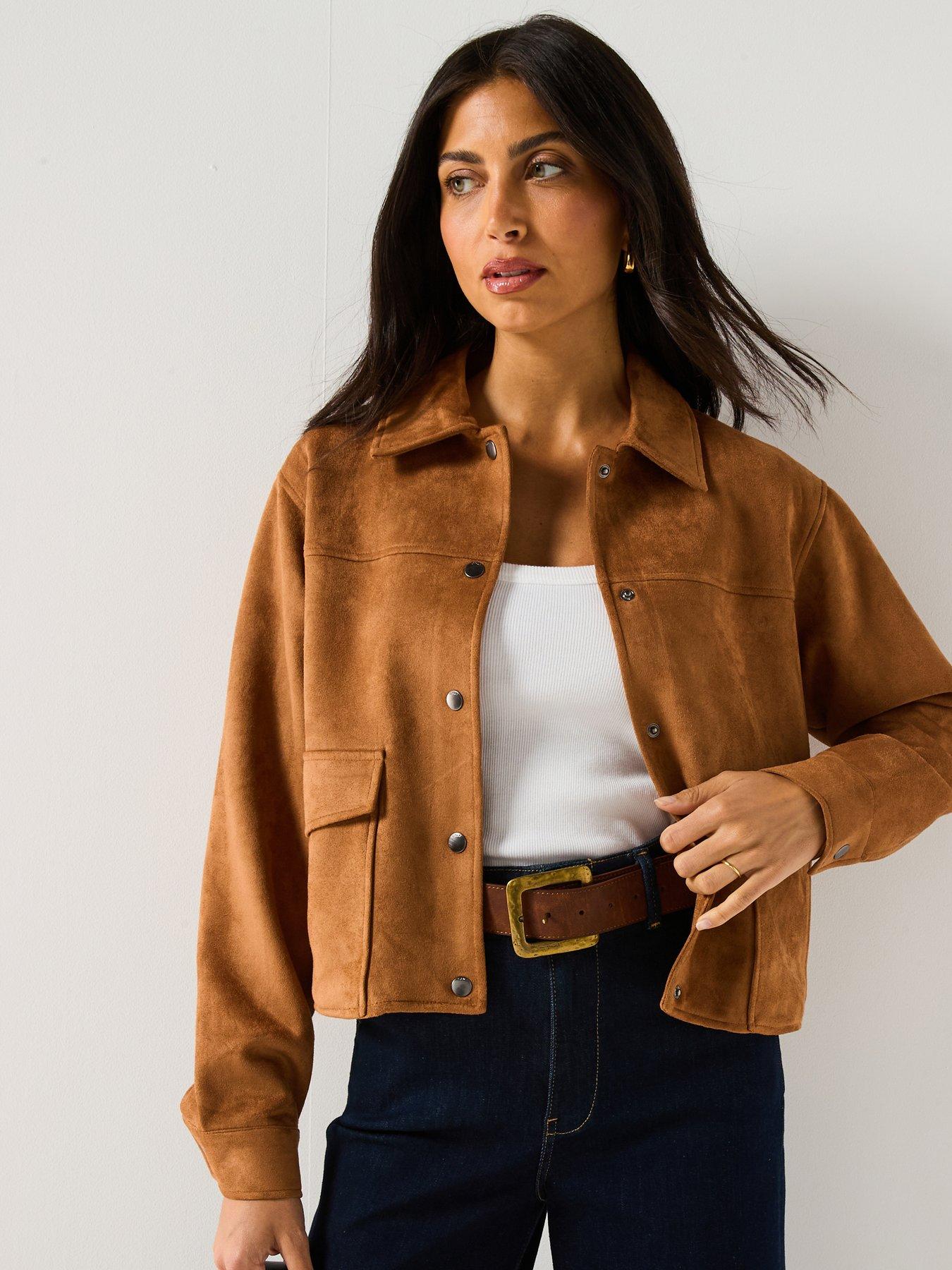 Image 1 of 4 of Only Norma Faux Suede Jacket - Multi