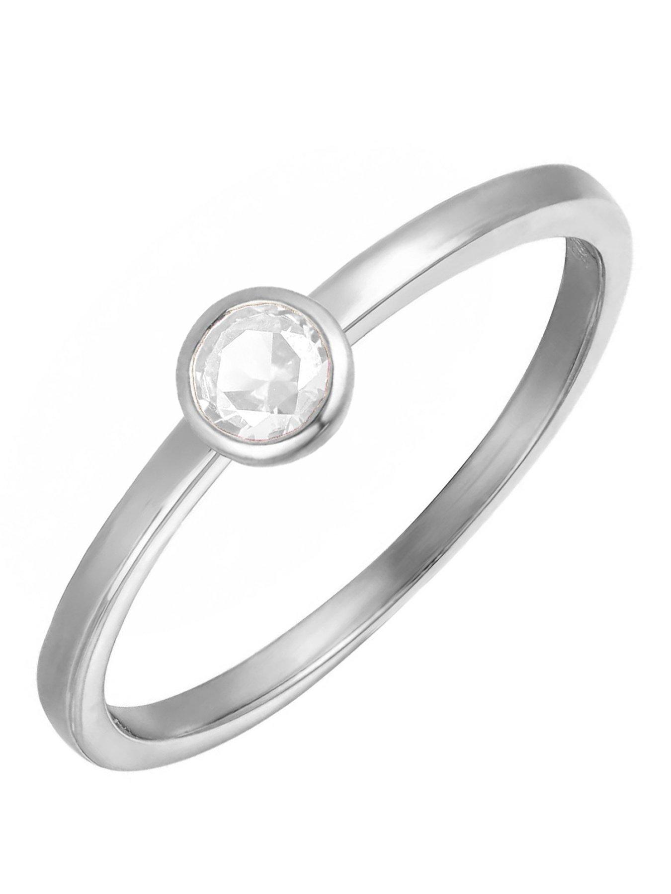 silver dress rings uk Silver And Diamante Bow Statement Dress Ring | Silver Dress Rings