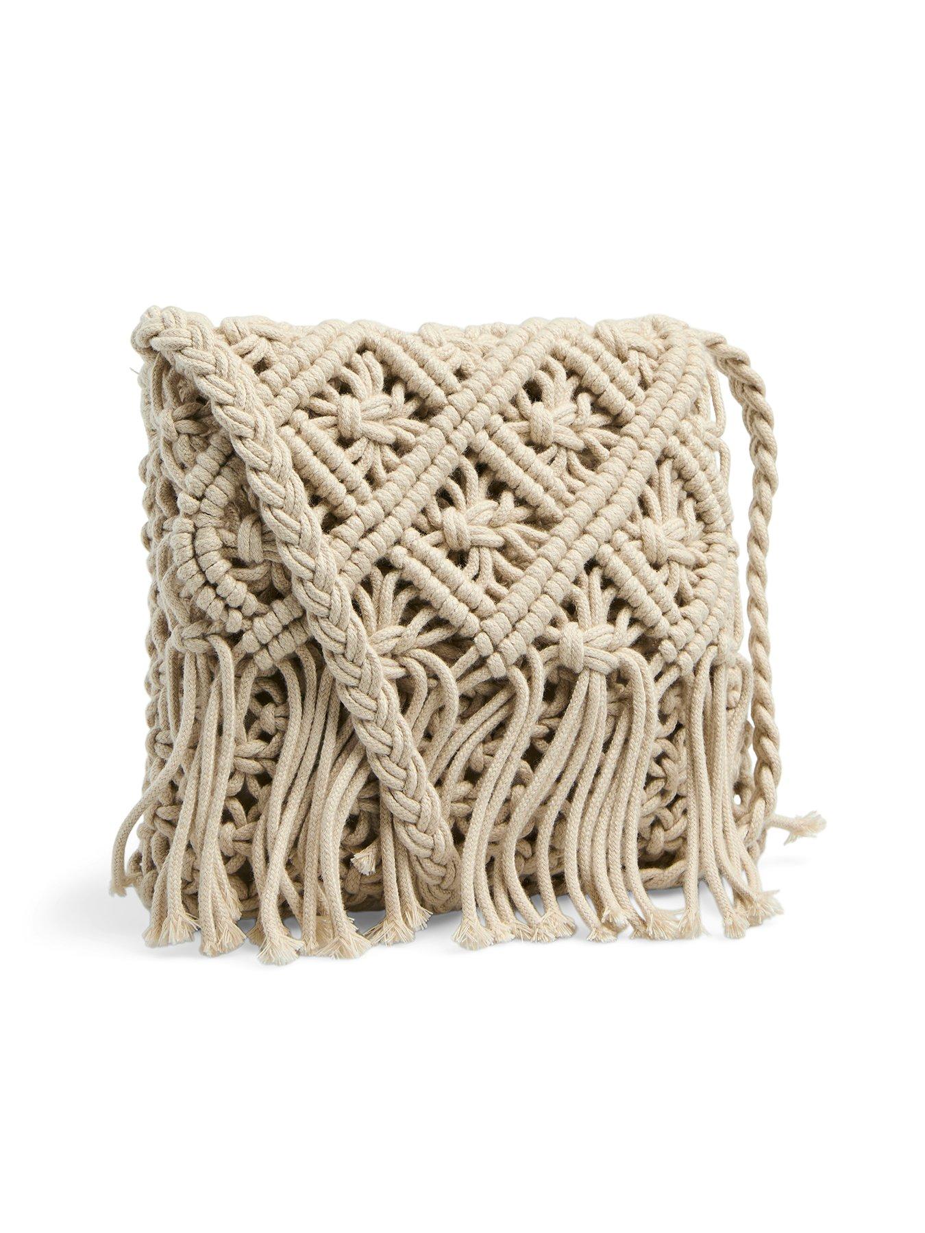 undefined Taniliana Crochet Crossbody Bag - Beige