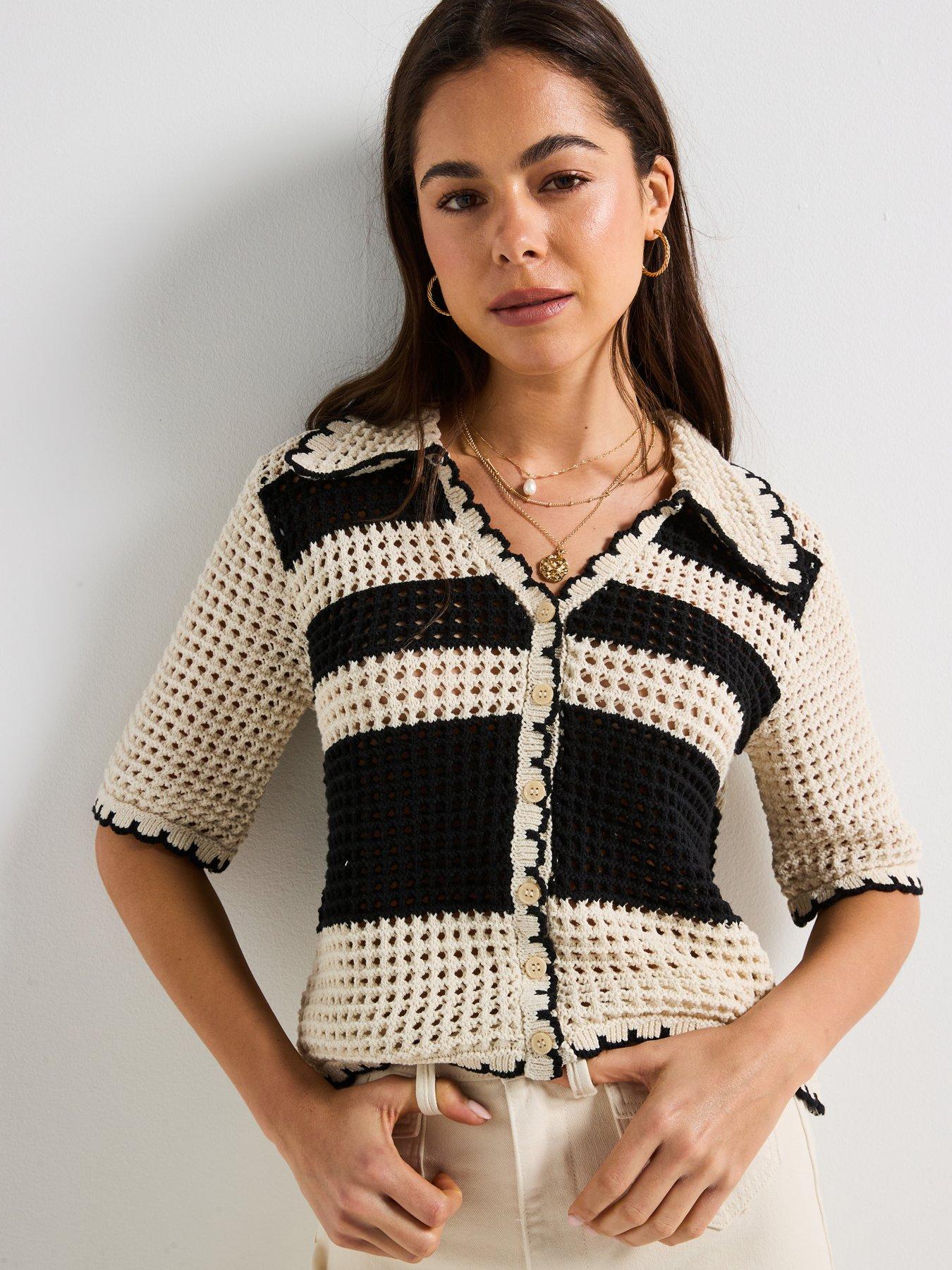 undefined Lucie Life 3/4 Knitted Cardigan - Multi
