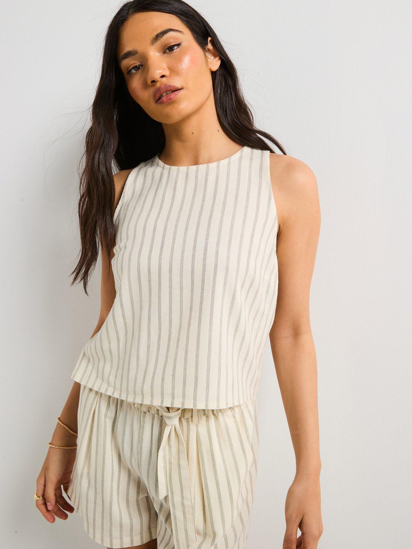 undefined Lima Linen Top - Cream