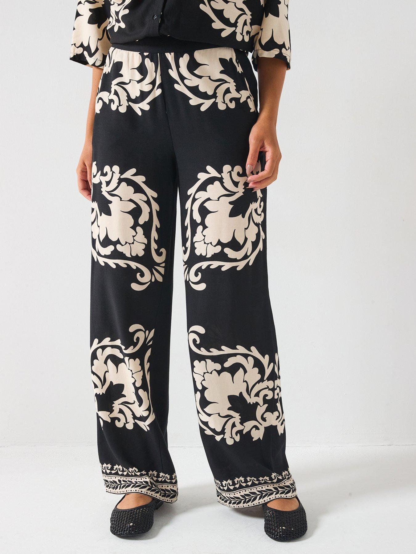 JDY Maggie Life Mid Waist Wide Pant - Black