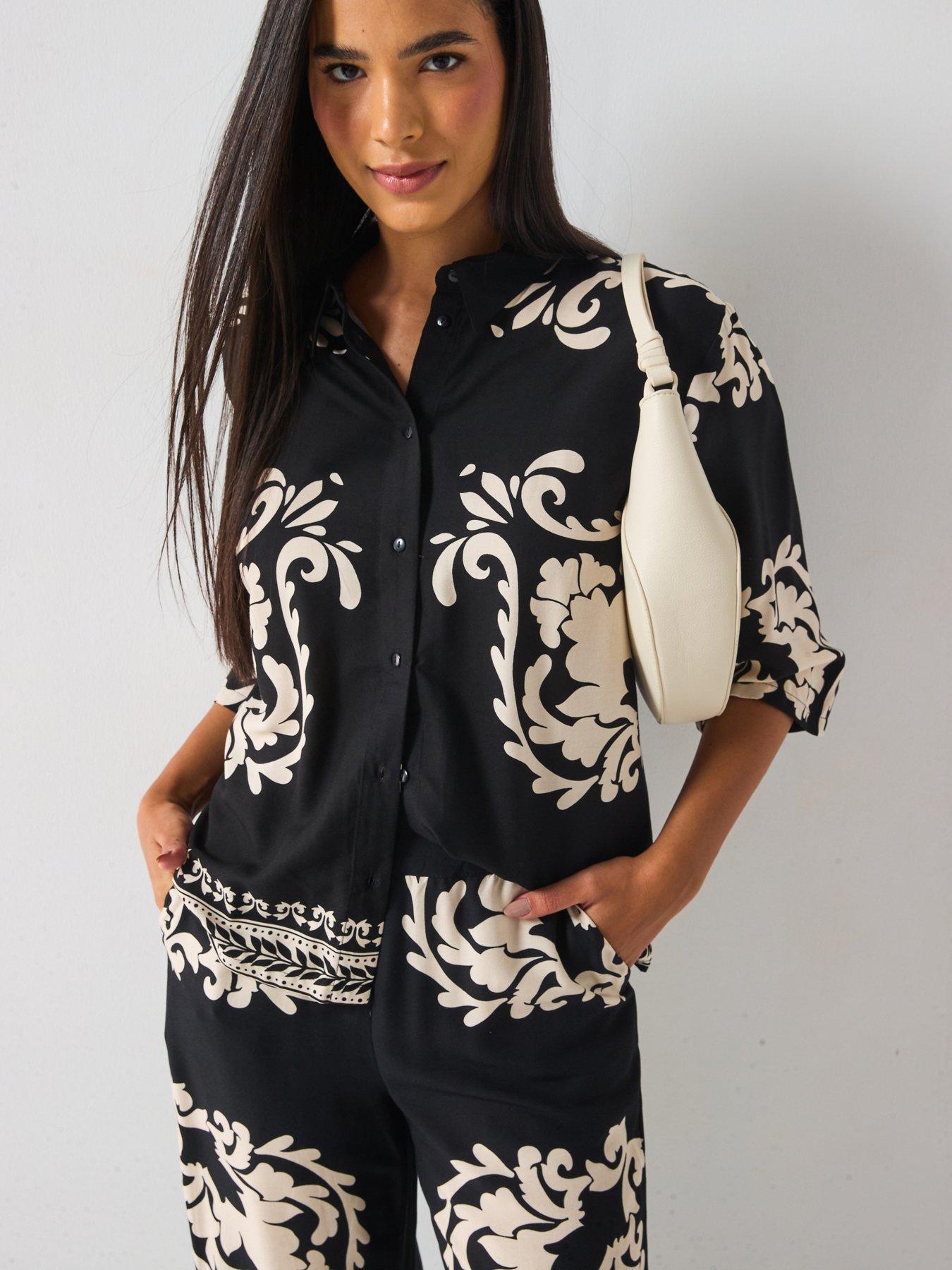 undefined Maggie Life Loose 3/4 Shirt  - Black
