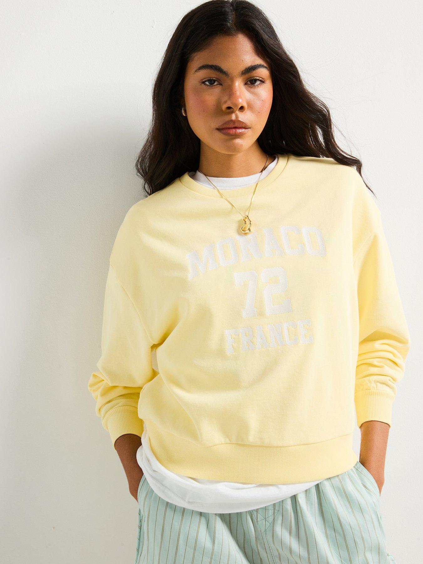 undefined Slogan Sweatshirt - Yellow