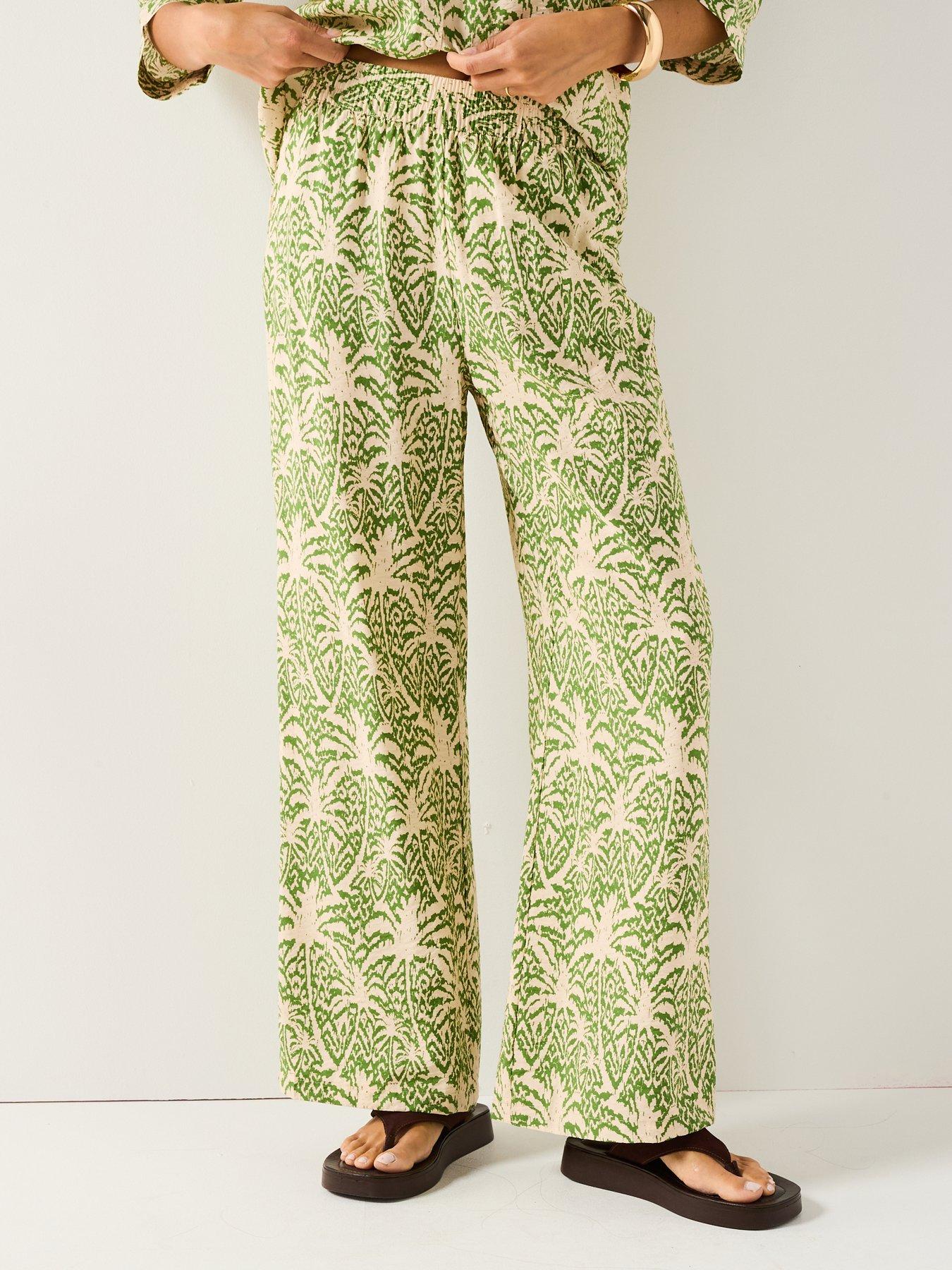 JDY: Troya Life Mid Waist Wide Pants - Multi