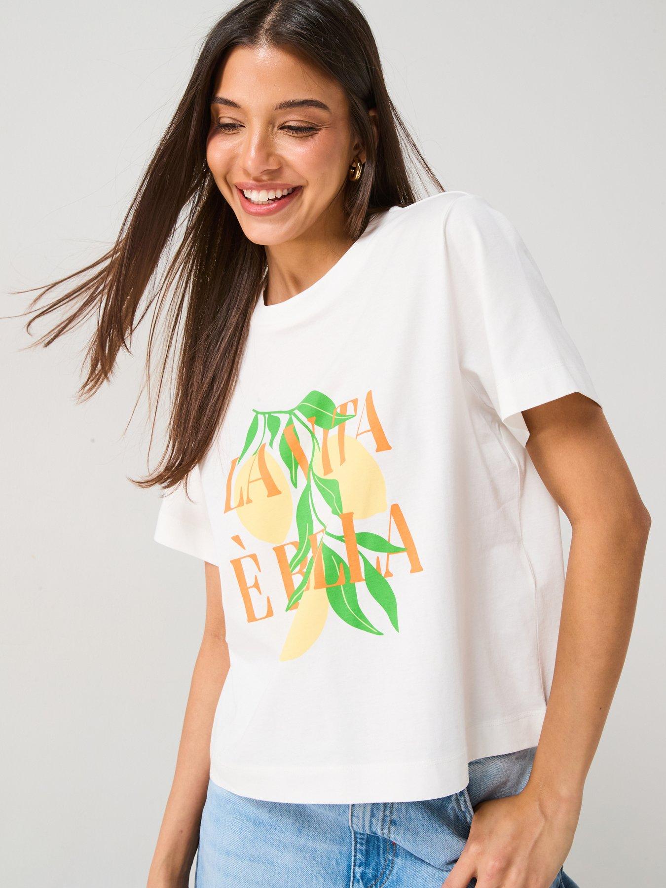 undefined Sonna Mette Short Sleeve Jersey Top  - White