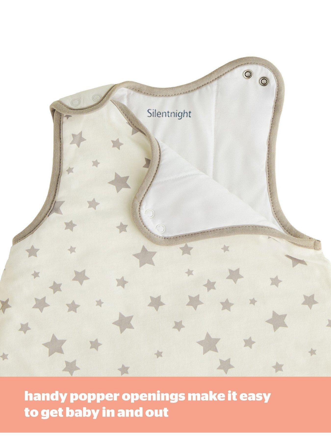 Image 4 of 7 of Silentnight Safe Nights 0-6 Months Baby Sleeping Bag - 2.5 Tog (Grey Stars)