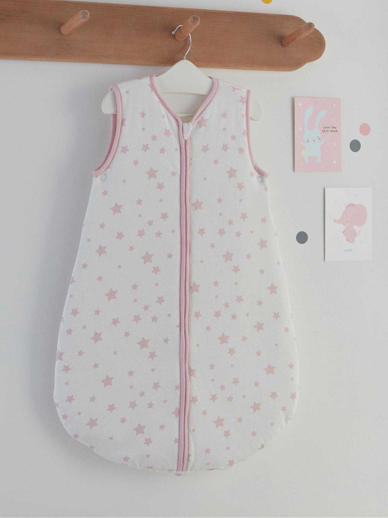 undefined Safe Nights 6-18 Months Baby Sleeping Bag - 2.5 Tog - Pink Stars