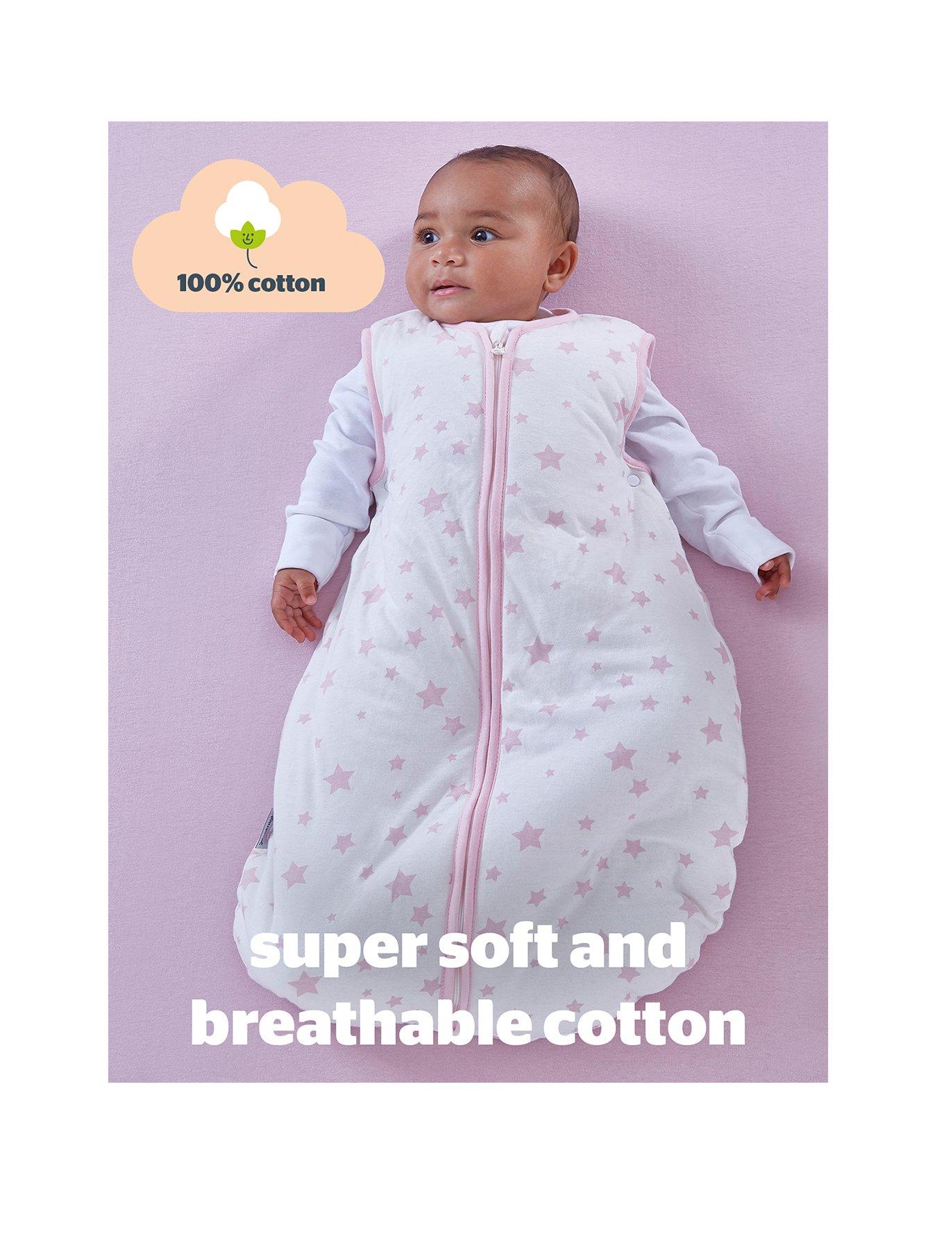 Image 3 of 5 of Silentnight Safe Nights 6-18 Months Baby Sleeping Bag - 2.5 Tog - Pink Stars