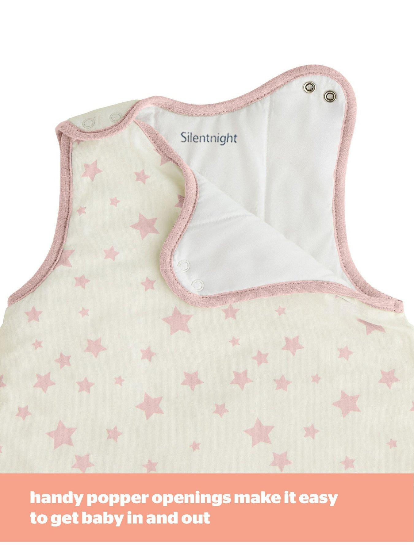 Image 4 of 7 of Silentnight Safe Nights 6-18 Months Baby Sleeping Bag - 2.5 Tog - Pink Stars