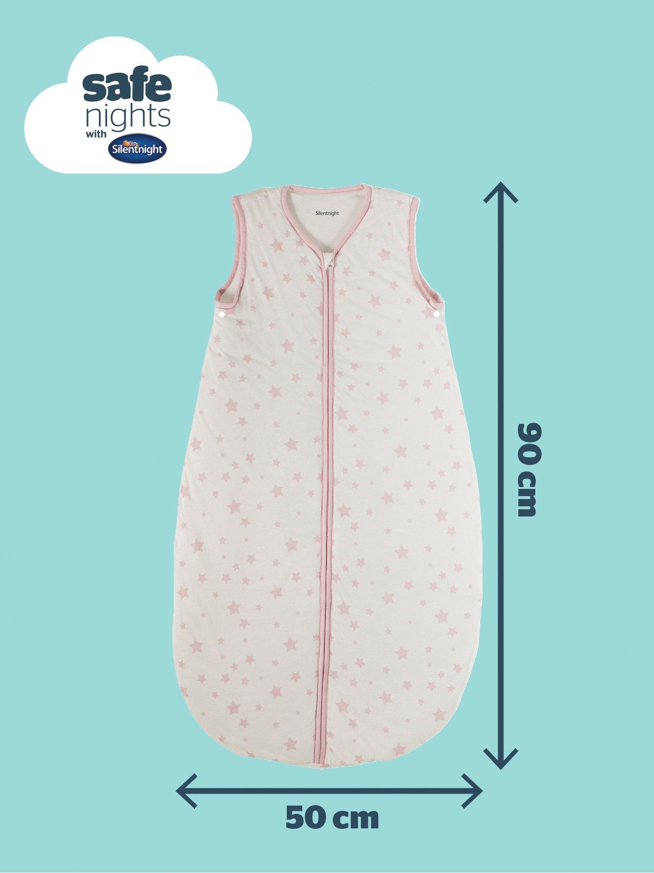 Image 4 of 5 of Silentnight Safe Nights 6-18 Months Baby Sleeping Bag - 2.5 Tog - Pink Stars