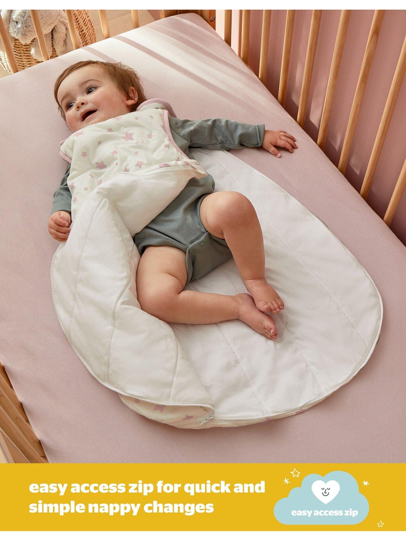 Image 3 of 7 of Silentnight Safe Nights 0-6 Months Baby Sleeping Bag - 2.5 Tog (Pink Stars)