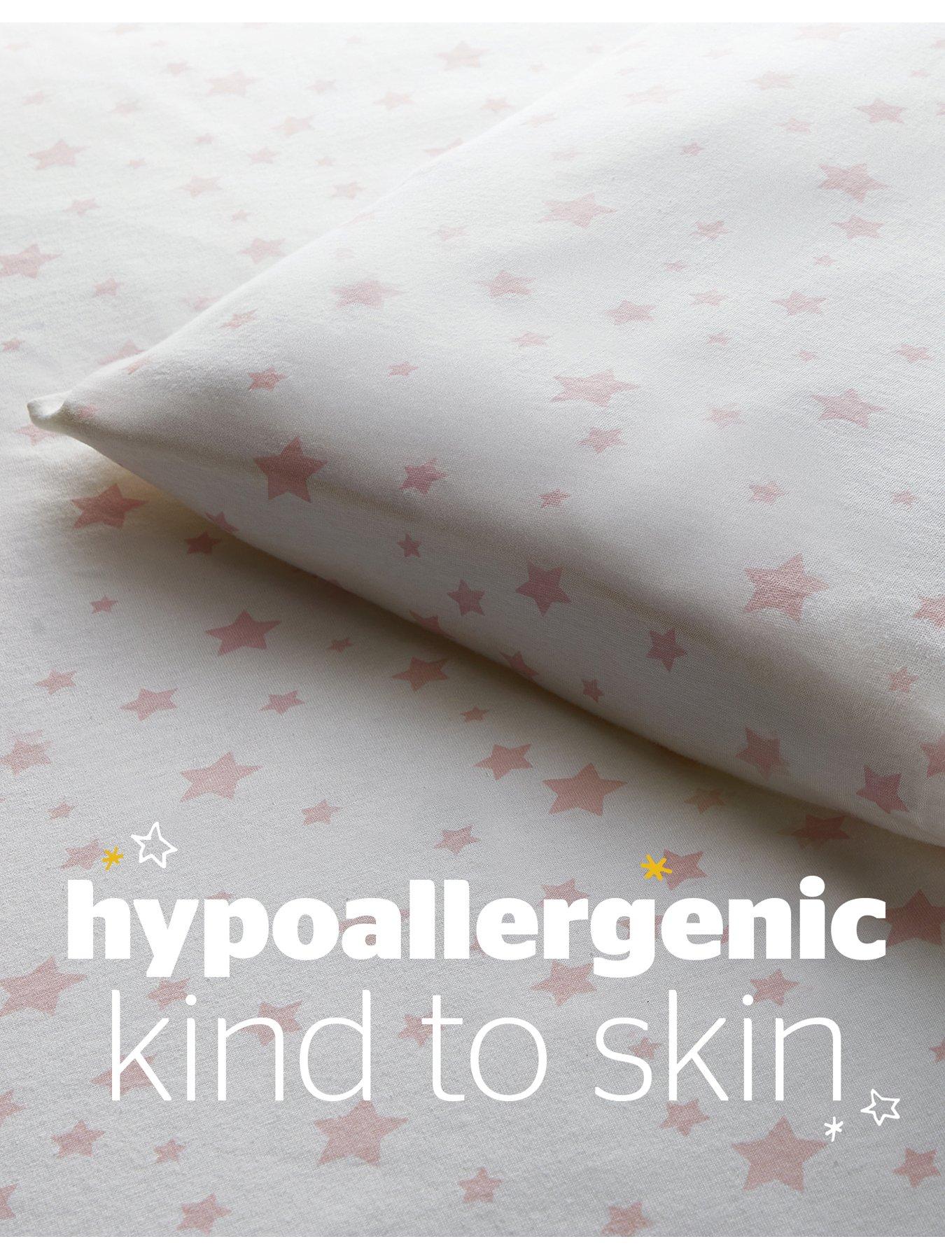 Image 5 of 7 of Silentnight Safe Nights 100% Cotton Cot Bed Duvet Cover Set - Pink Stars