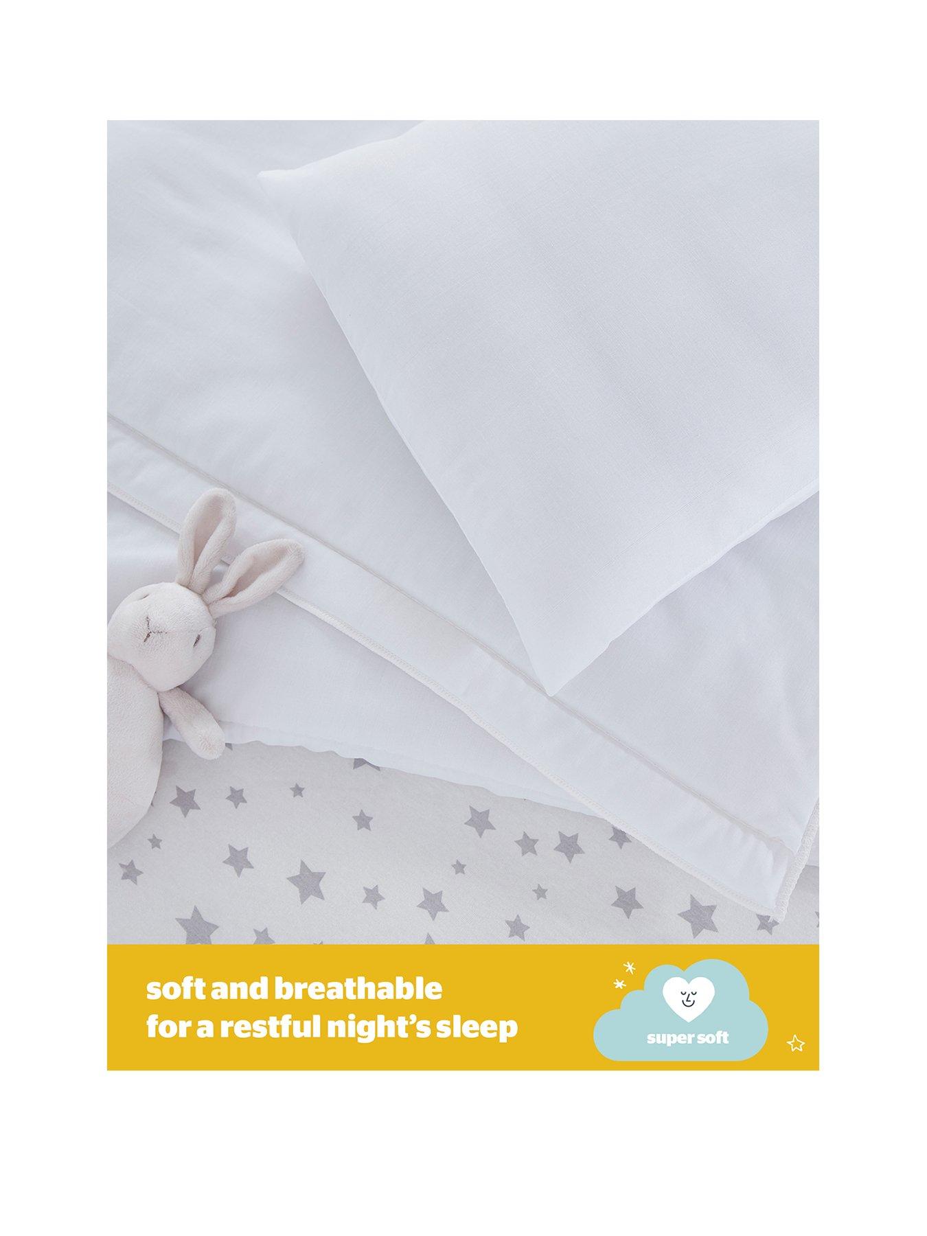 Image 3 of 7 of Silentnight Safe Nights Anti Allergy Cot Bed Bedding Bundle - Pillow, 4 Tog Duvet and Duvet Cover Set (Pink Stars)