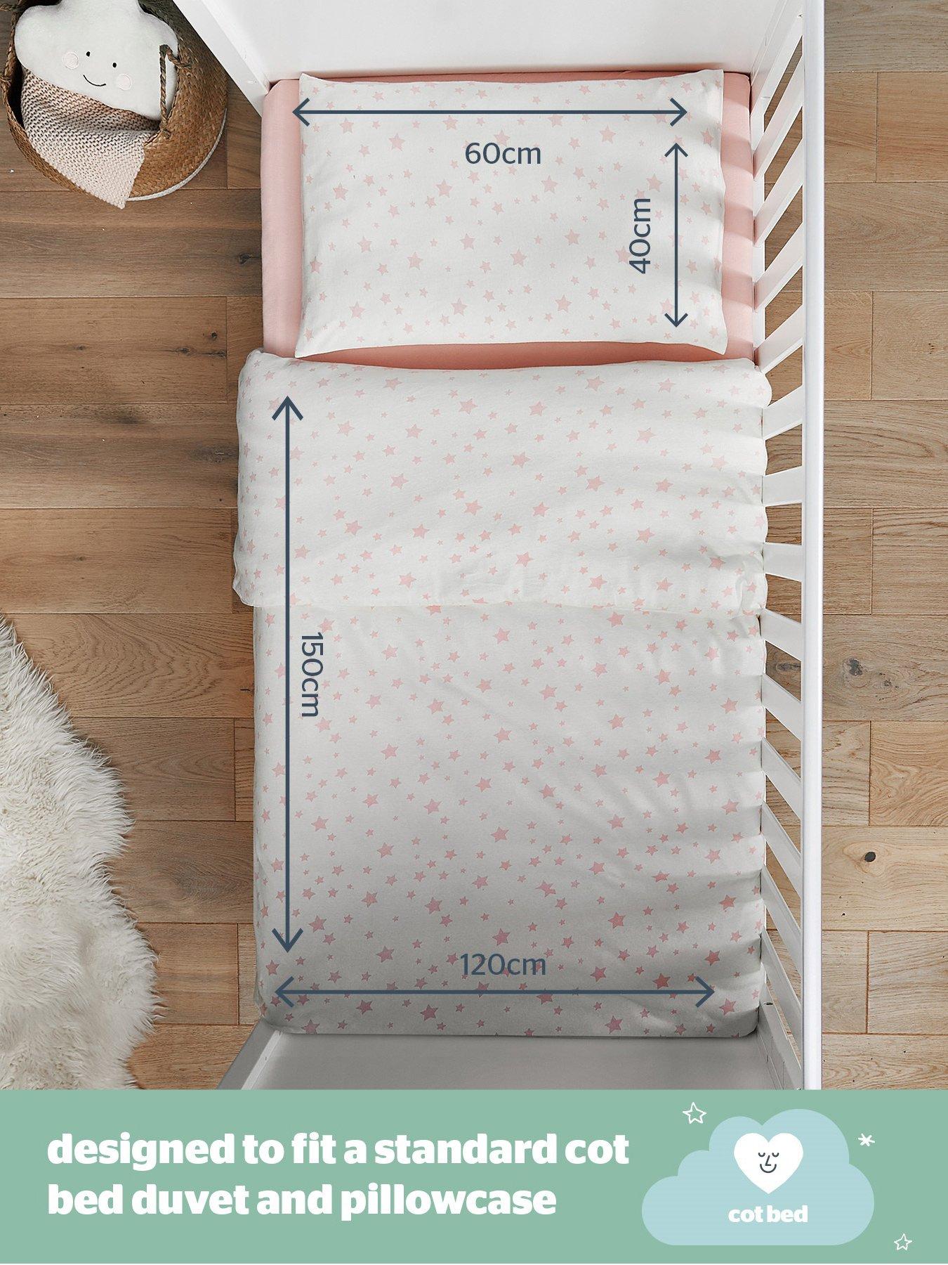 Image 6 of 7 of Silentnight Safe Nights Anti Allergy Cot Bed Bedding Bundle - Pillow, 4 Tog Duvet and Duvet Cover Set (Pink Stars)