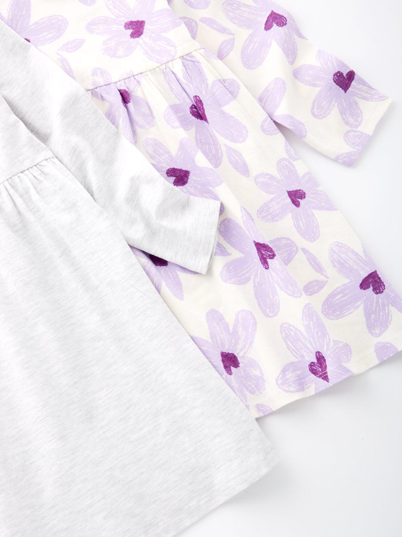 Image 5 of 5 of Mini V by Very Girls 2 Pack Jersey Dresses - Multi