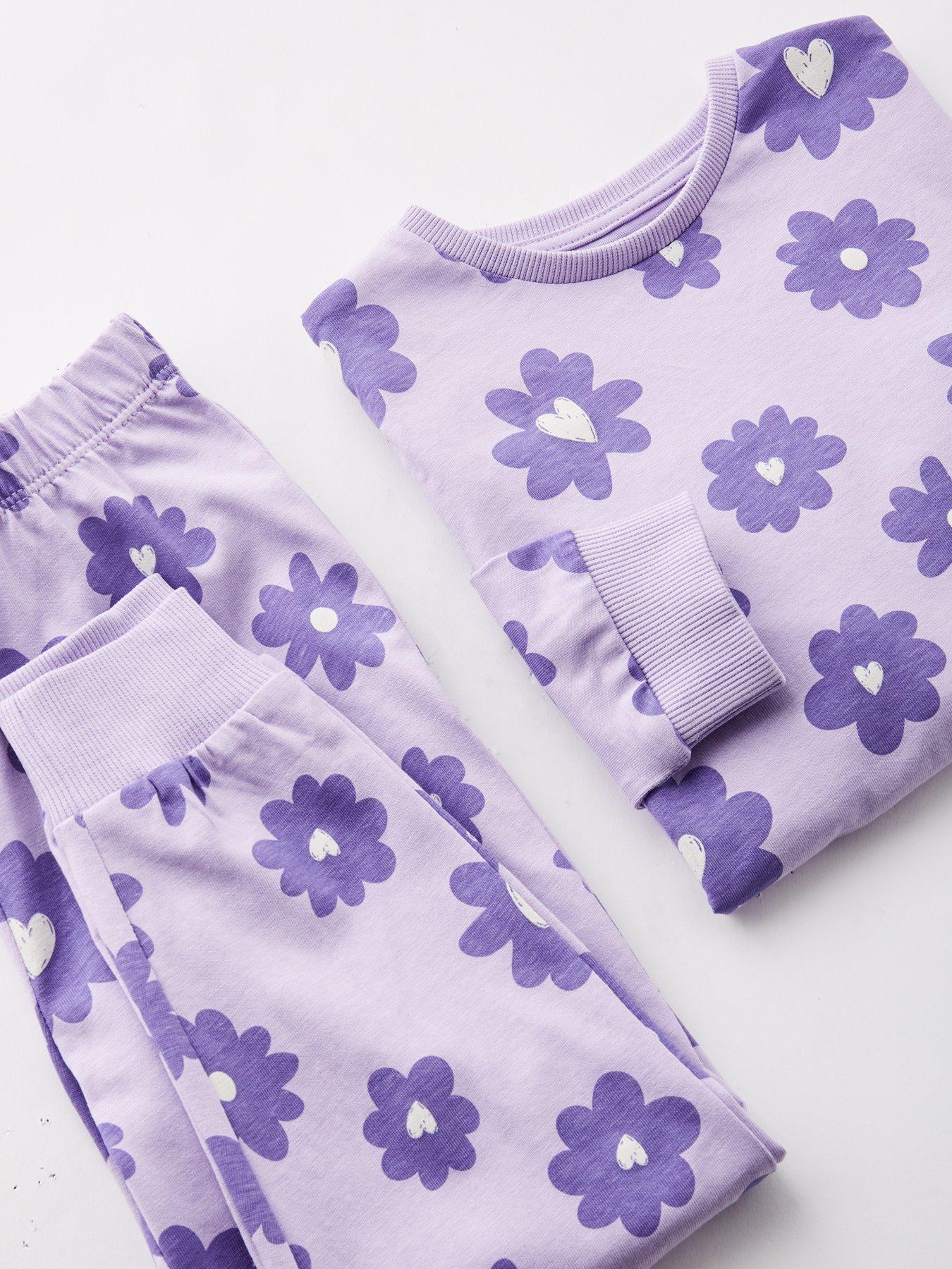 Image 4 of 4 of The Very Collection Girls Single Oversized Floral Print Pyjamas - Multi