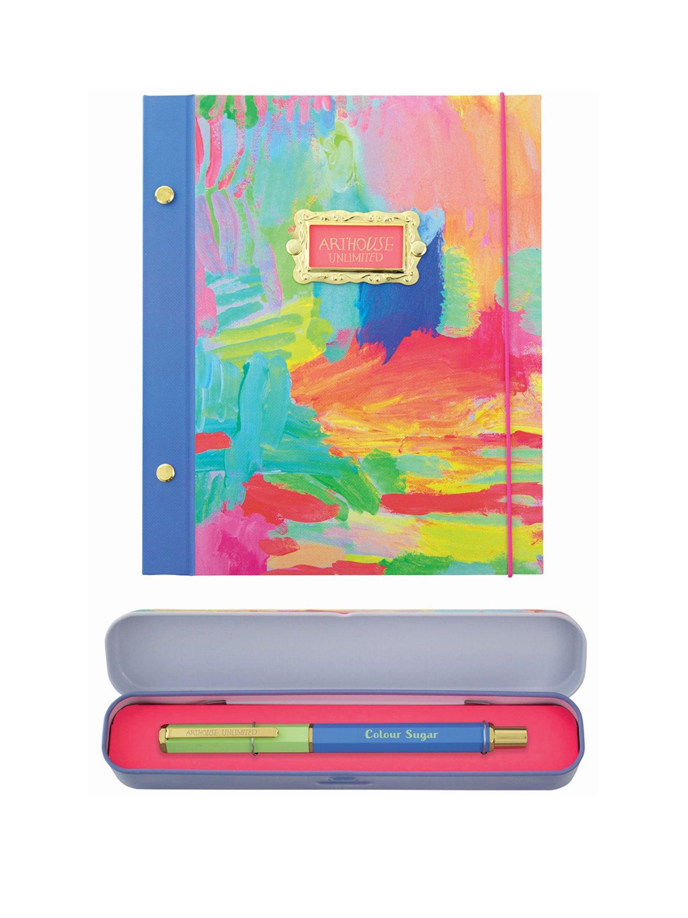 undefined B5 Hardback Journal - COLOUR SUGAR  &  Pen in Tin - COLOUR SUGAR Bundle