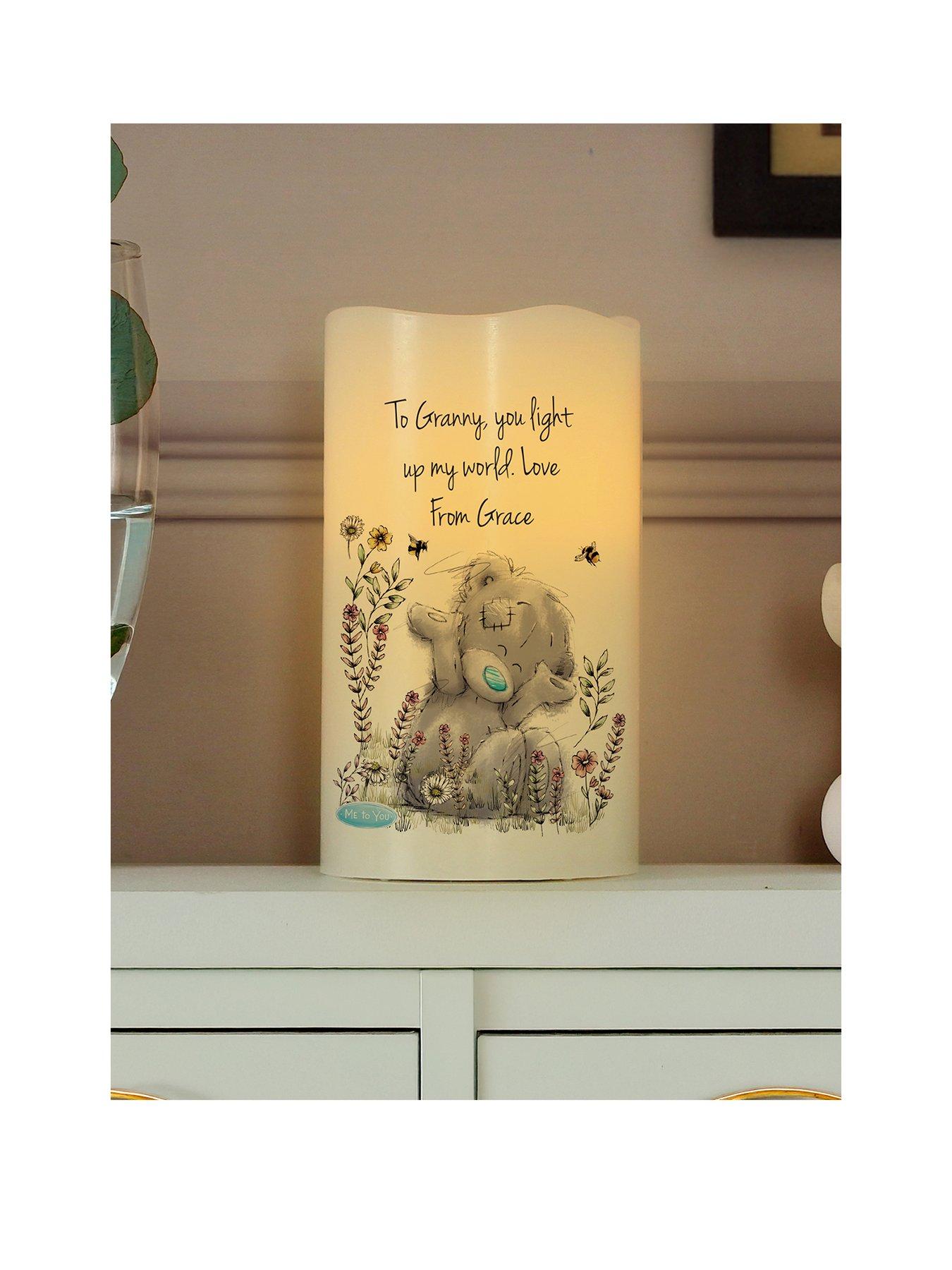 Image 1 of 4 of Me To You Personalised Me to You Floral LED Candle