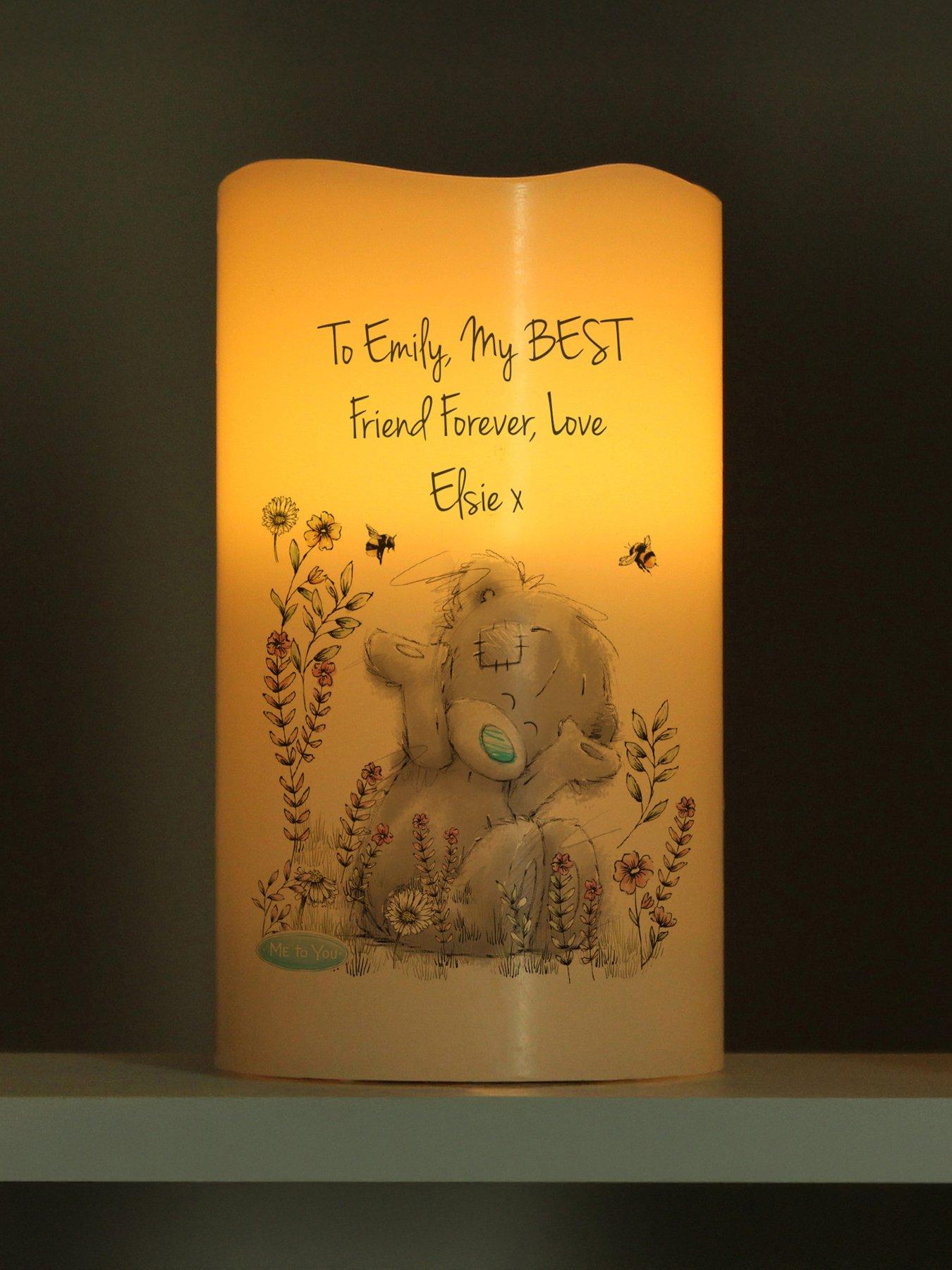 Image 3 of 4 of Me To You Personalised Me to You Floral LED Candle
