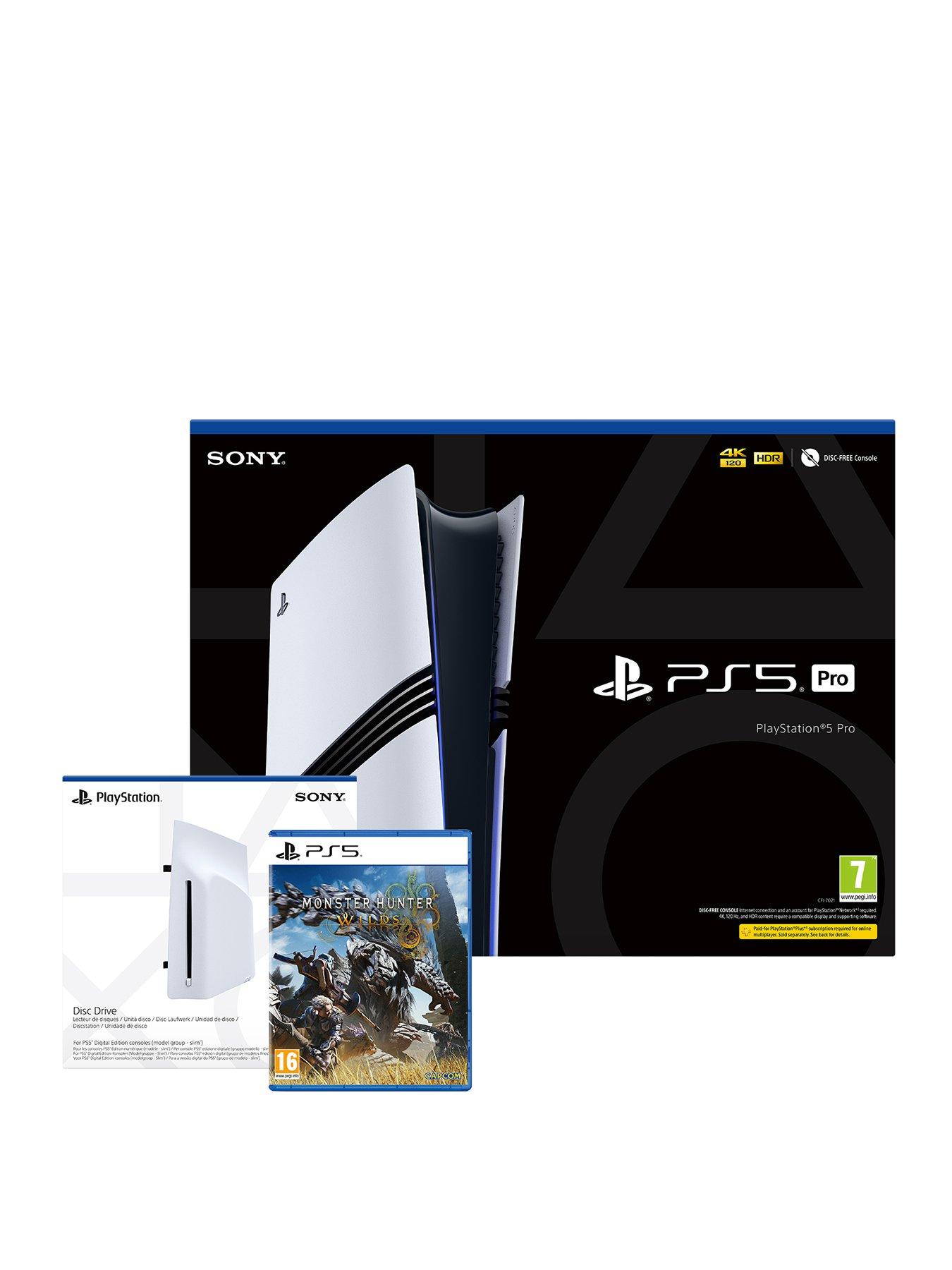 undefined Pro Console, Disc Drive  &  Monster Hunter Wilds