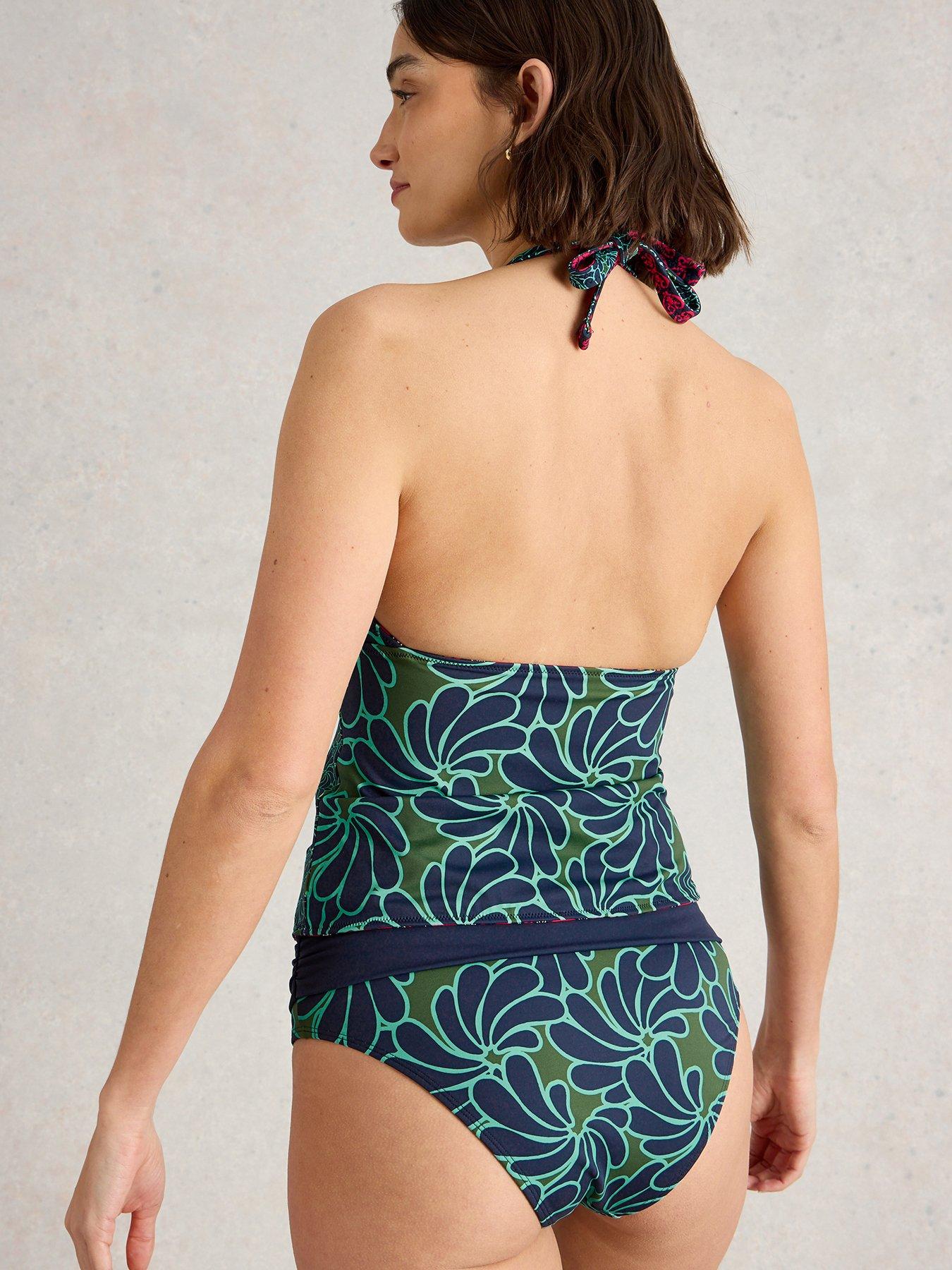 Image 2 of 6 of White Stuff Sunshine Reversible Tankini - Green