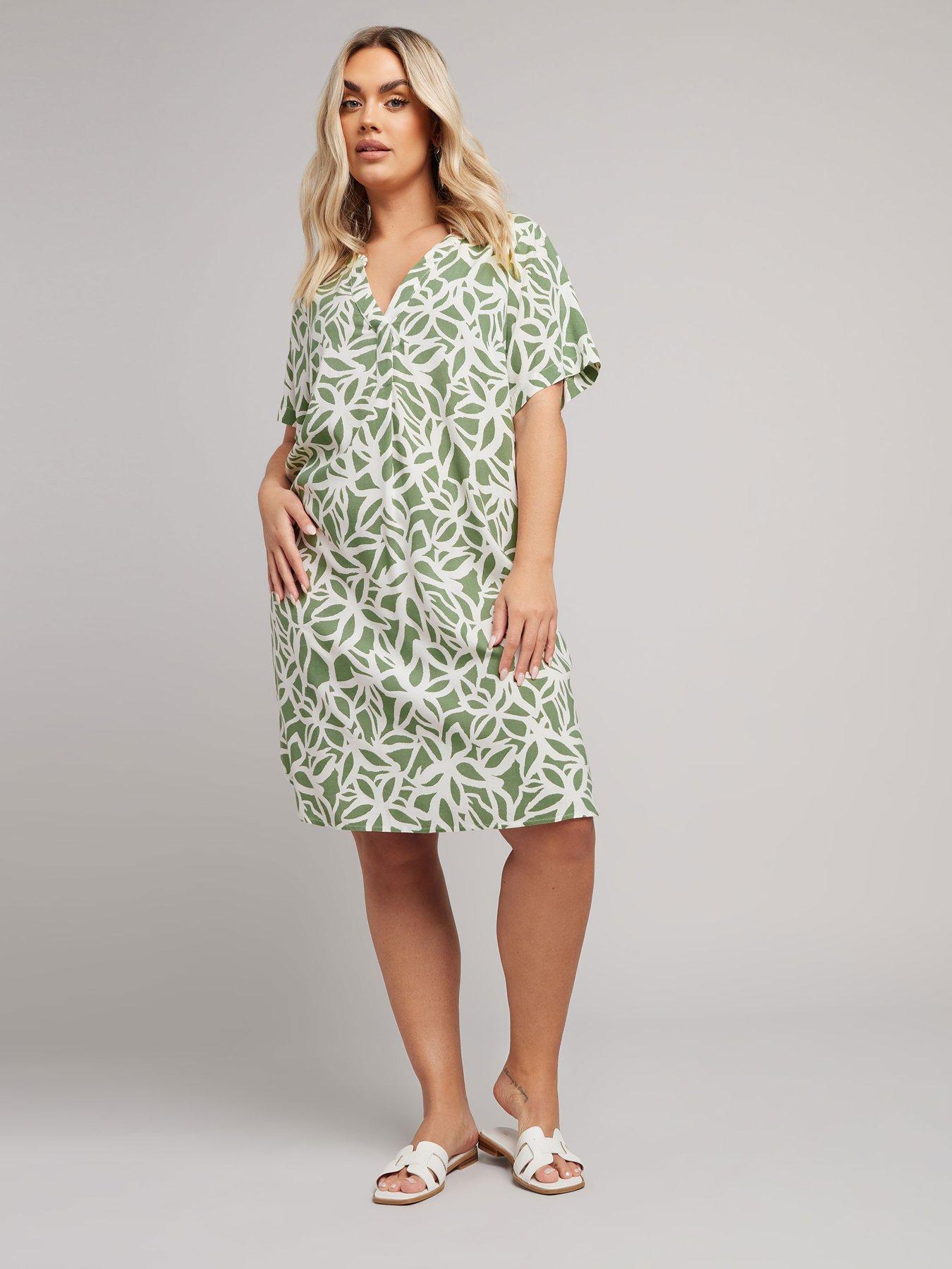undefined Curve Tunic Dress - Green