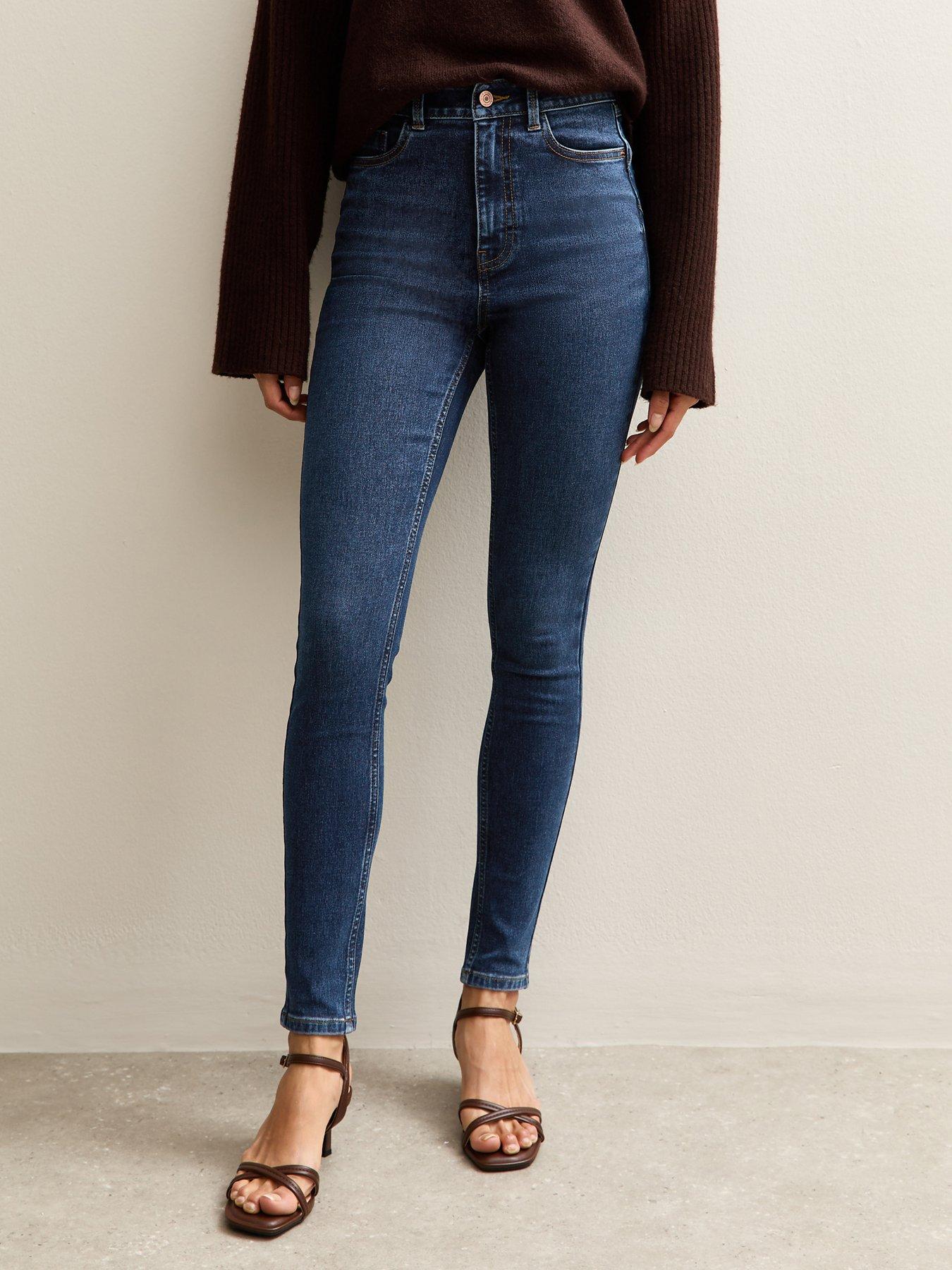 Image 1 of 6 of New Look Blue Lift &amp; Shape Jenna Skinny Jeans