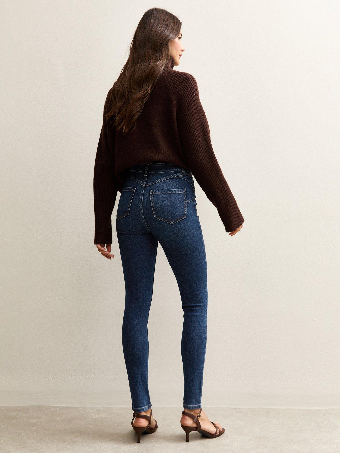 Image 2 of 6 of New Look Blue Lift &amp; Shape Jenna Skinny Jeans