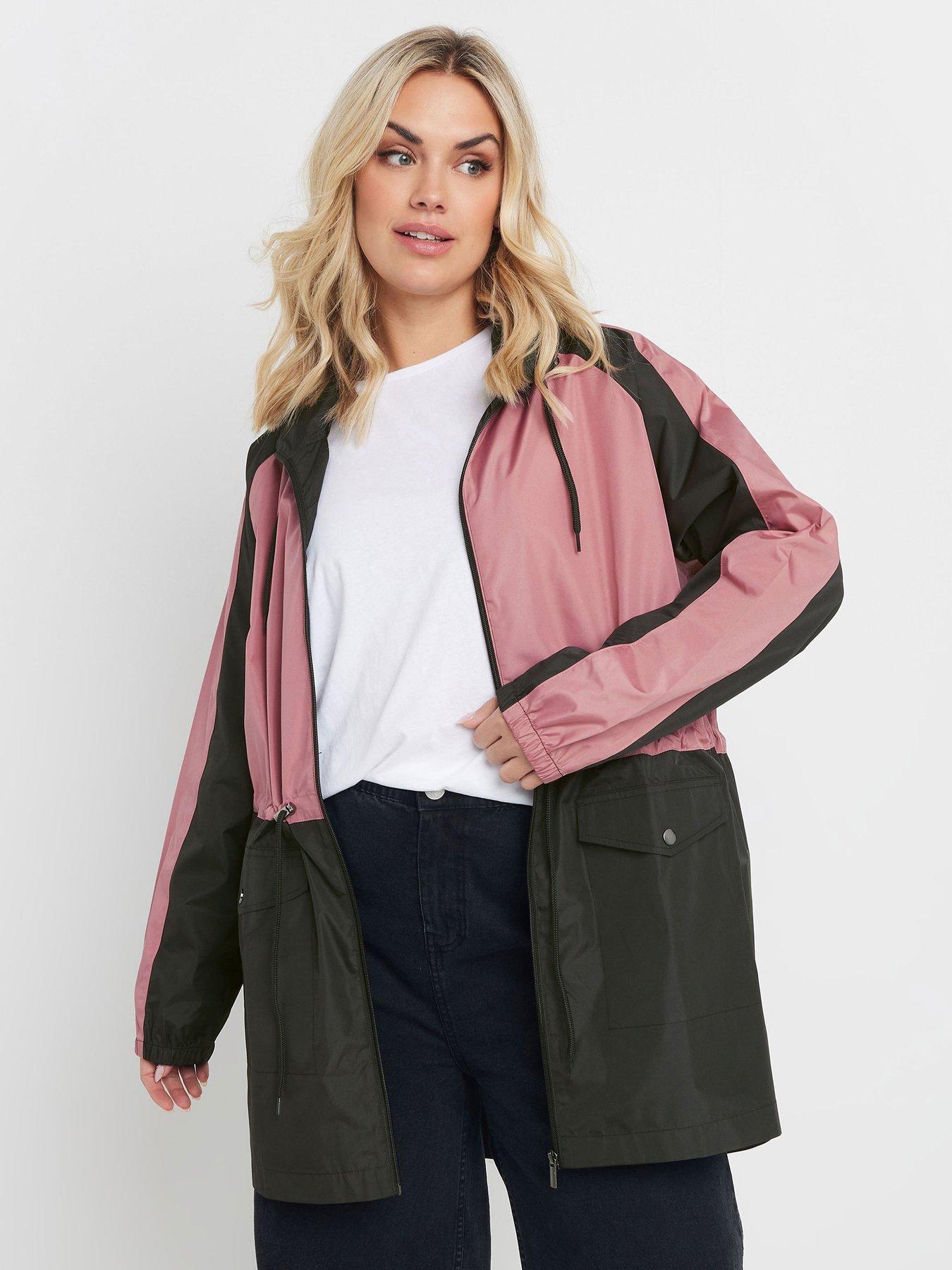 Image 1 of 4 of Yours Curve Lightweight Colour Block Parka
