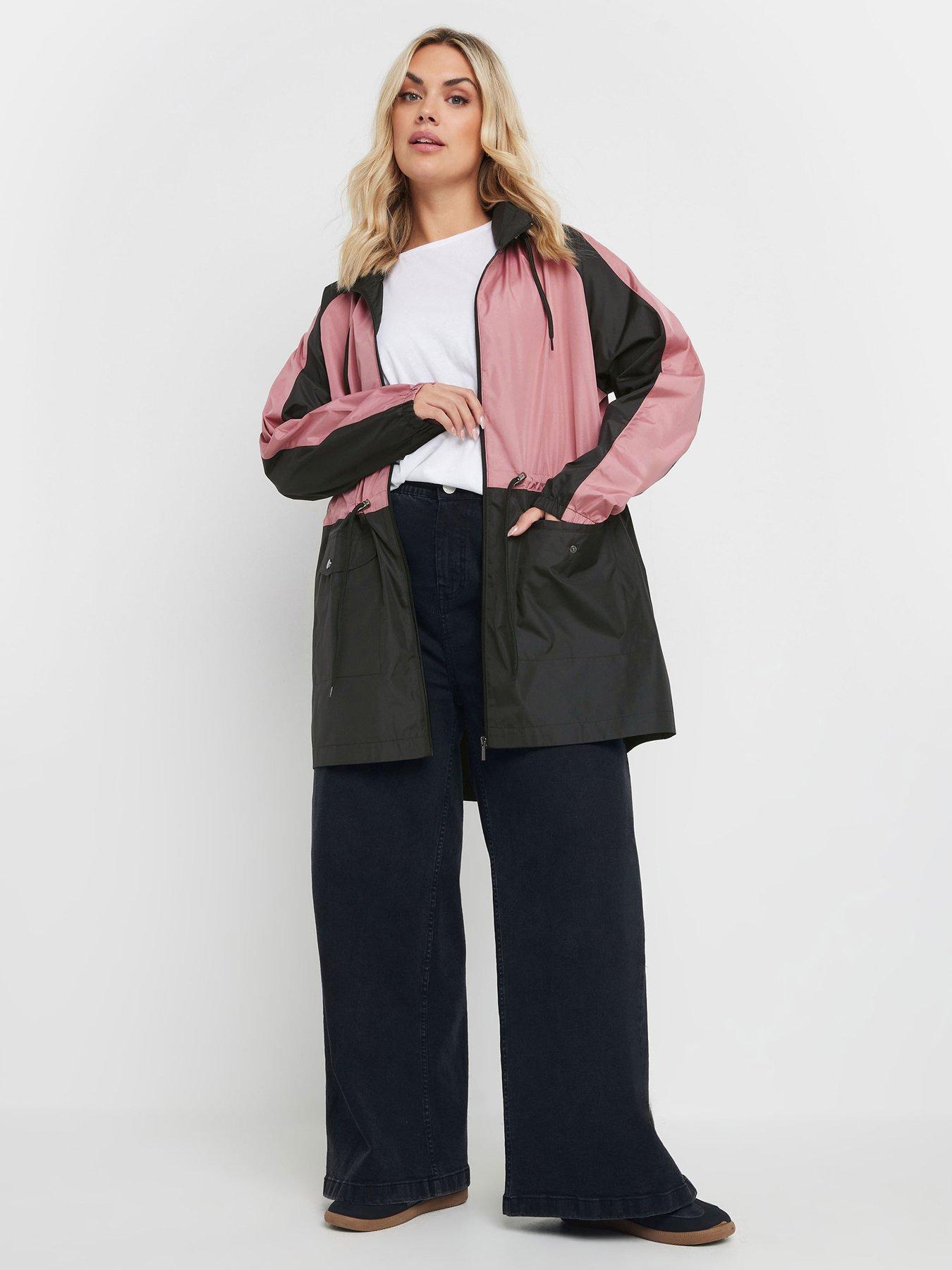 Image 3 of 4 of Yours Curve Lightweight Colour Block Parka