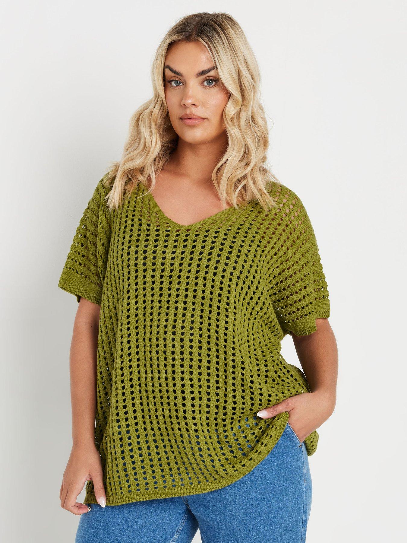 undefined Curve Boxy Cover Up Green